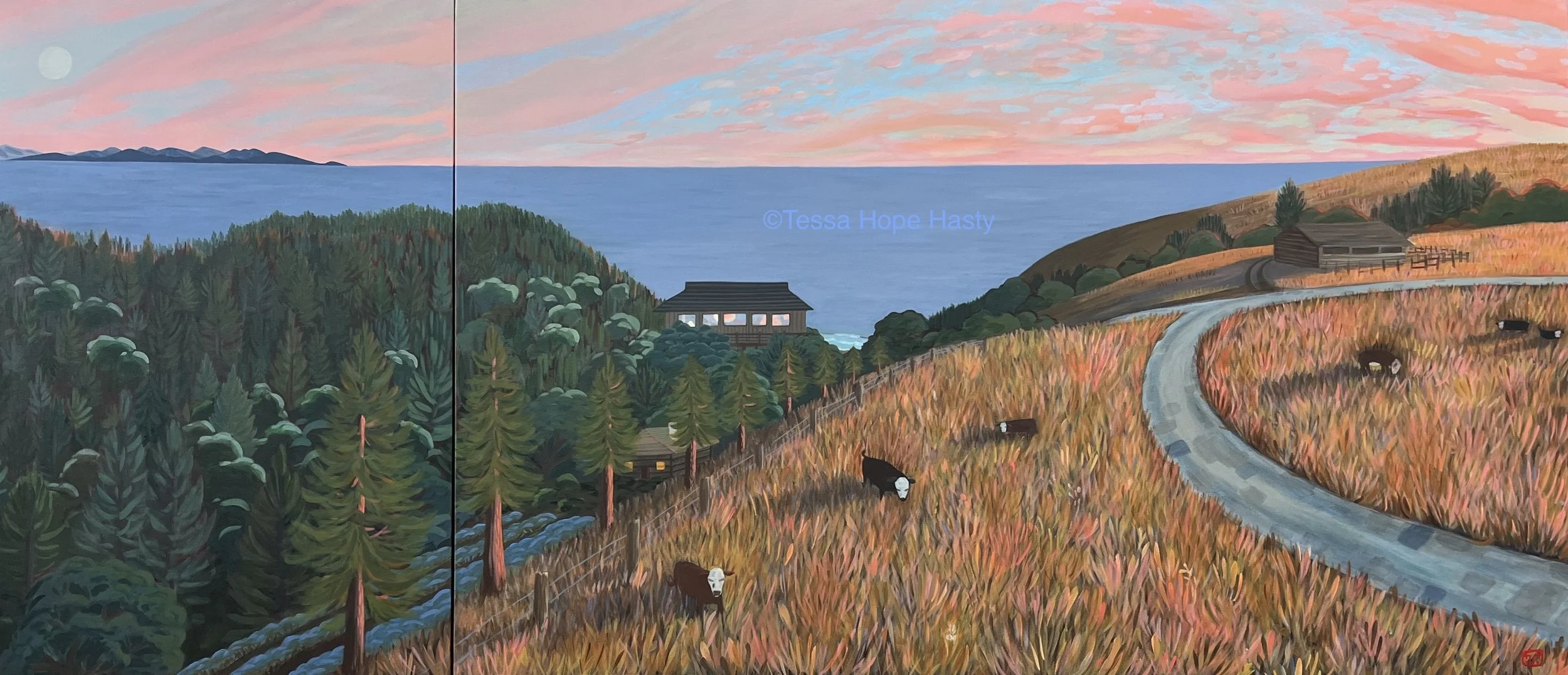 meadow forest canyon bay