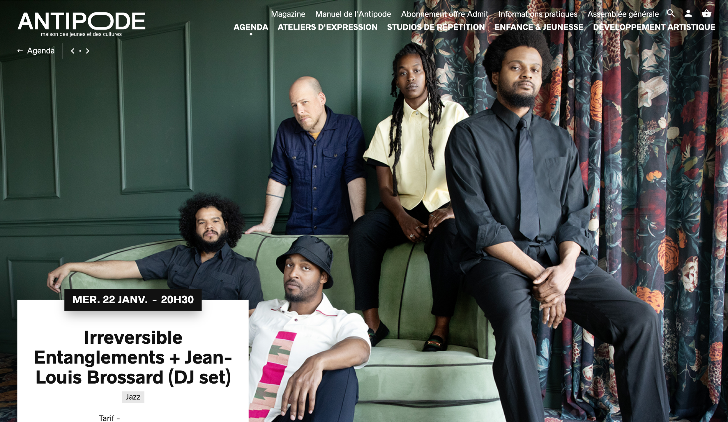 Irreversible Entanglements Live @ Antipode