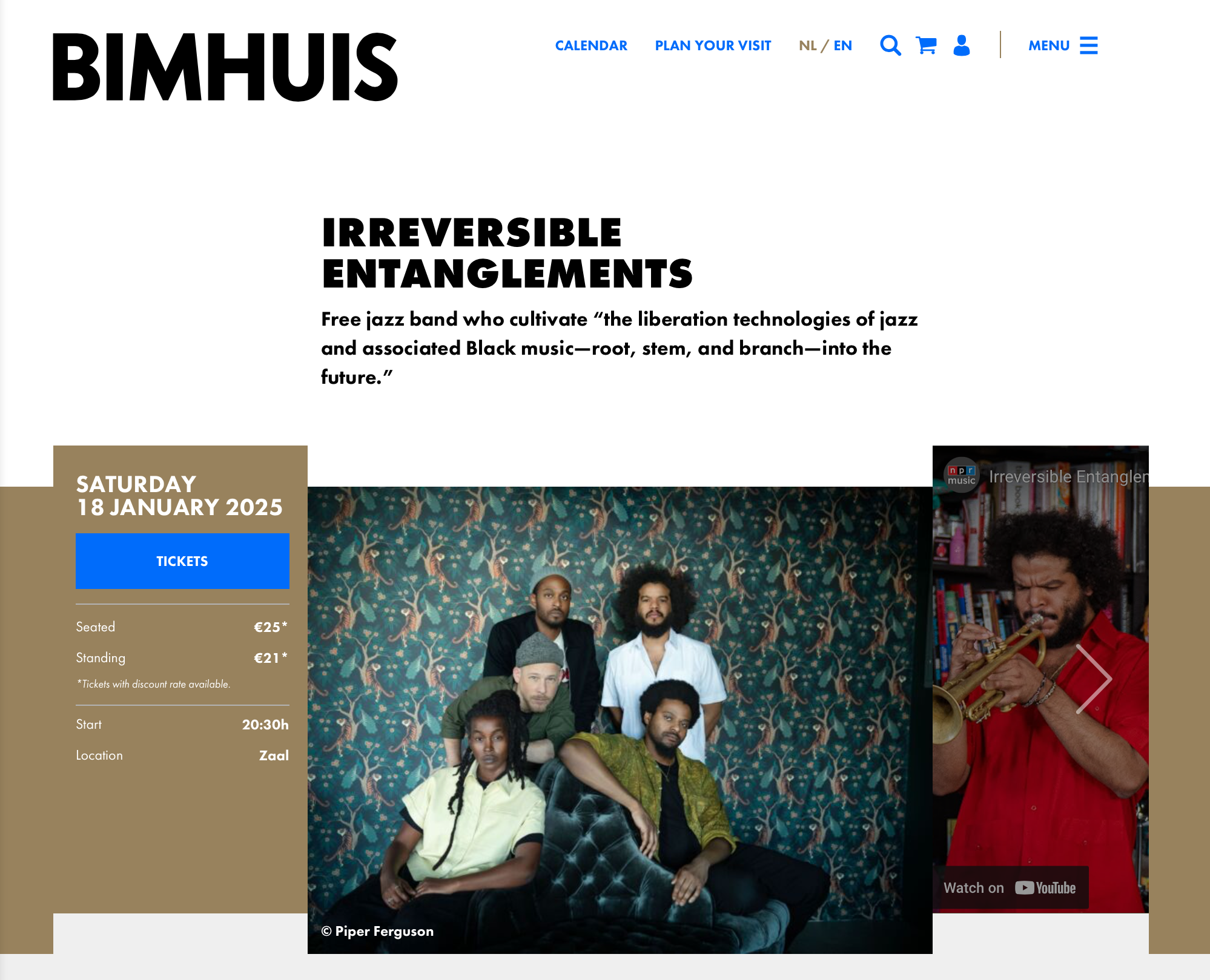 IRREVERSIBLE ENTANGLEMENTS LIVE @ BIMHUIS. AMSTERDAM