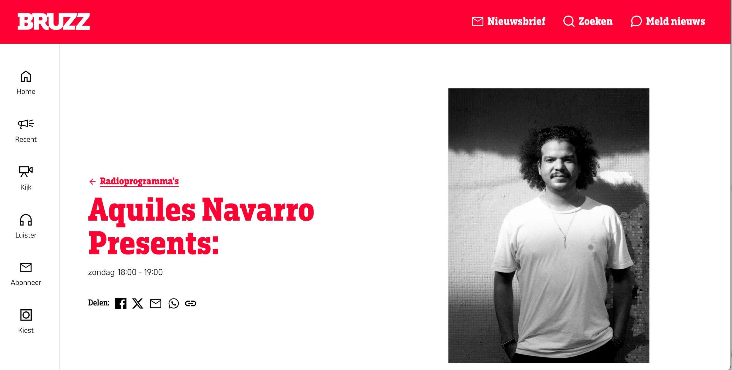 Aquiles Navarro Presents: BRUZZ radio monthly show. 