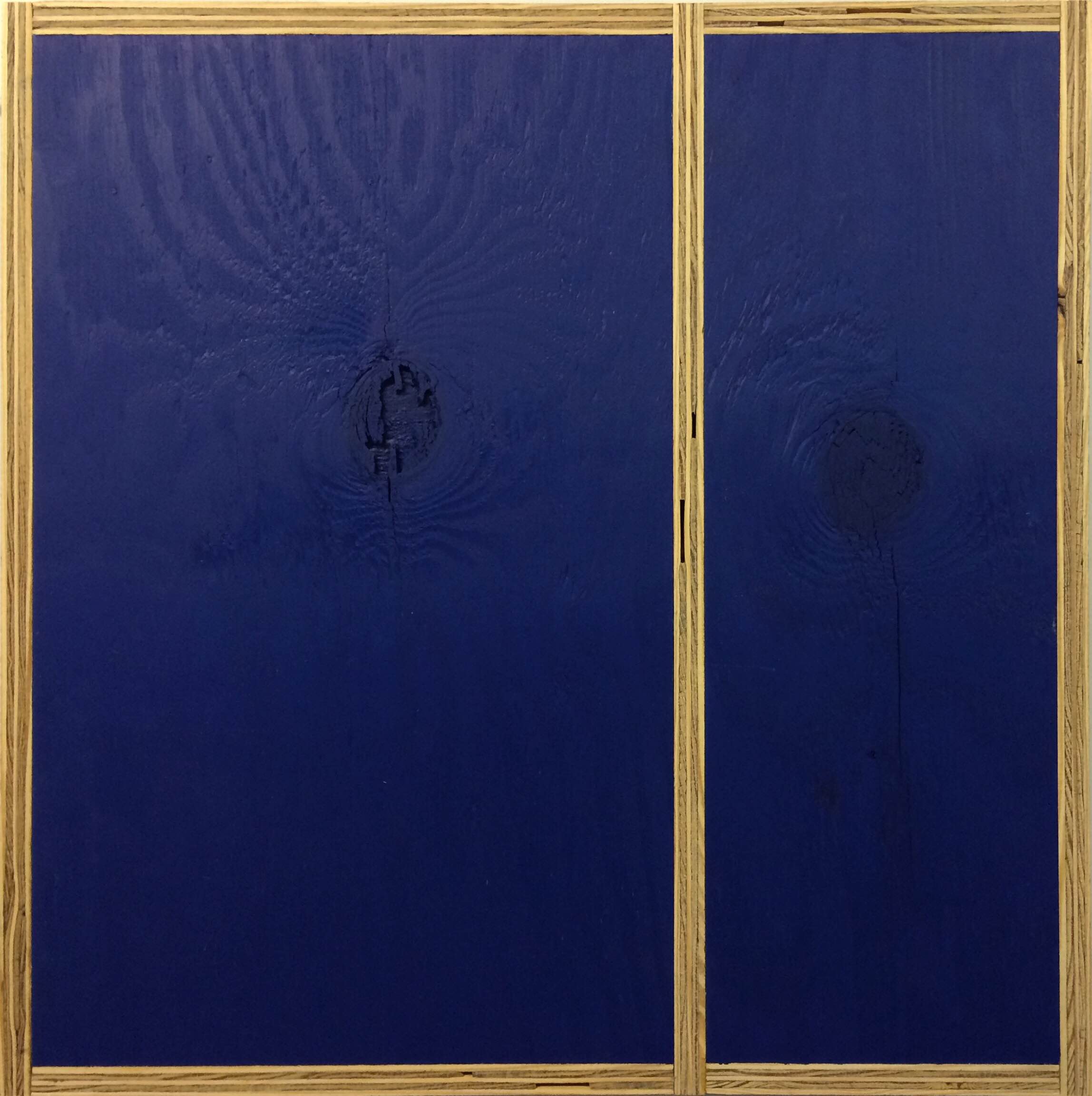   Transitional Geometry in Blue (Figure 28)  , 2014. Eggshell acrylic on plywood.  