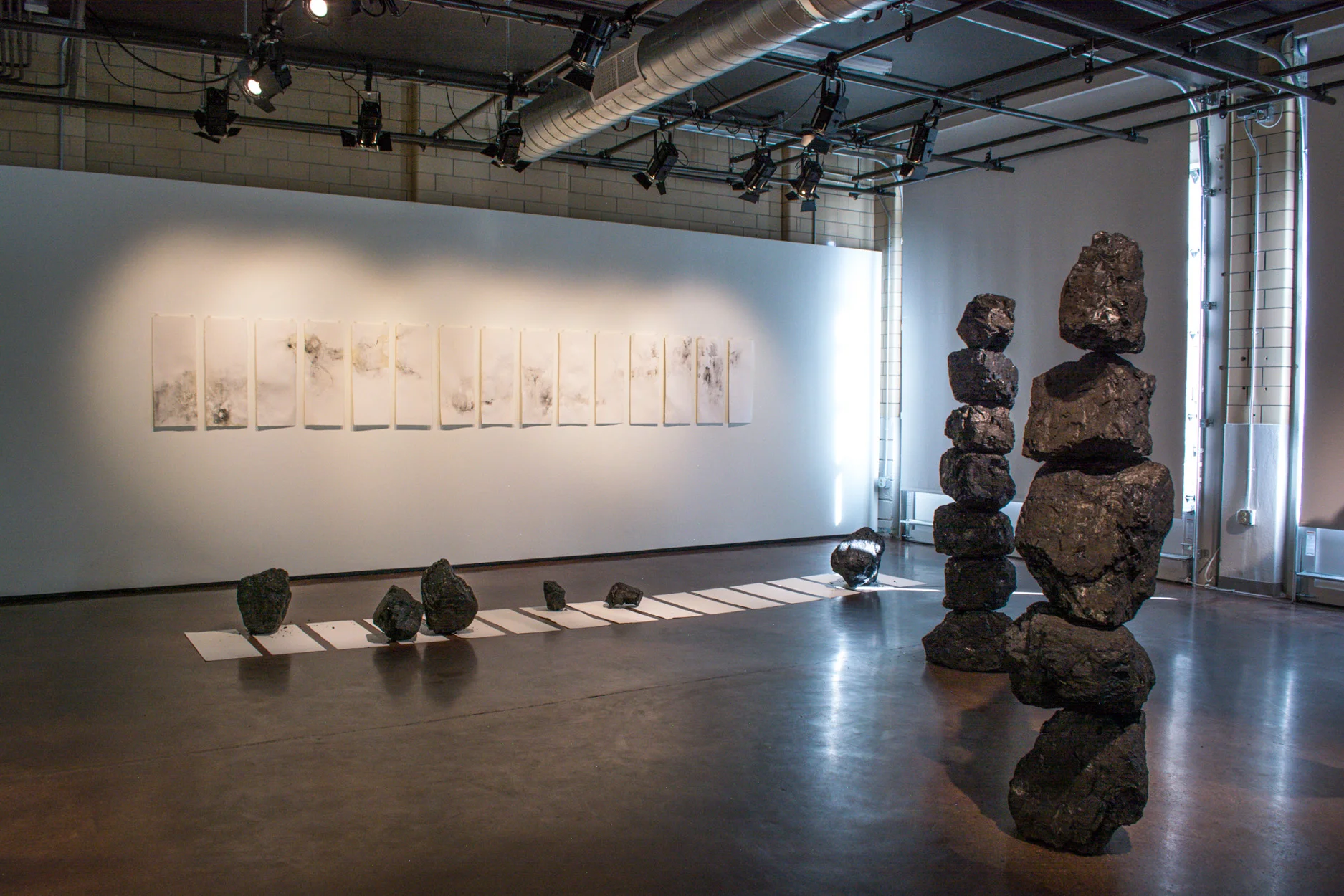 installation view of "Bituminous" at Colorado College