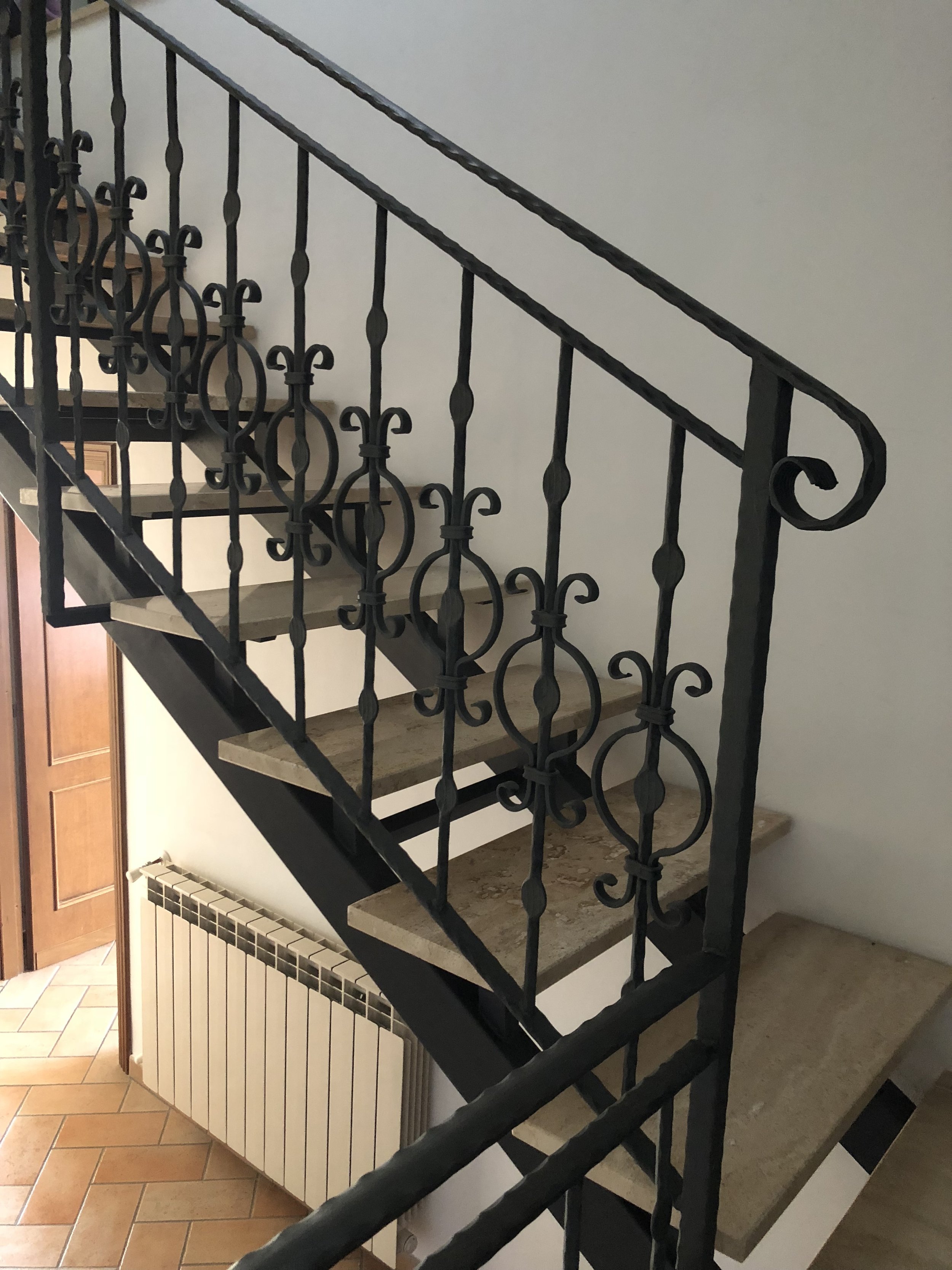 Marble + iron staircase