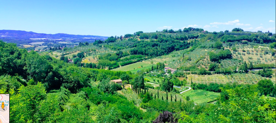 View from the Medieval city wall next to the Piazza Vittorio Veneto.