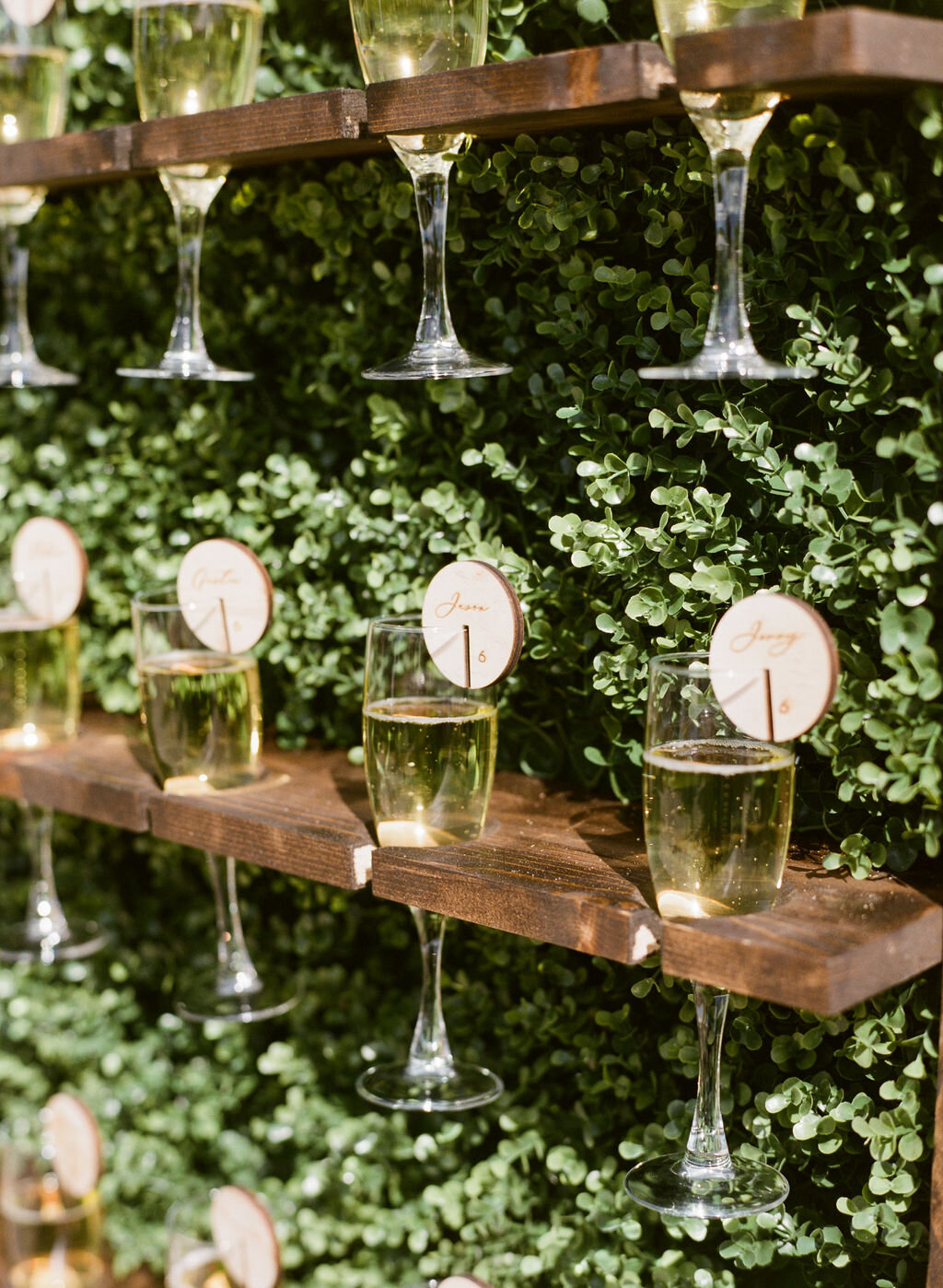Champagne wall with Farm to Table Catering 