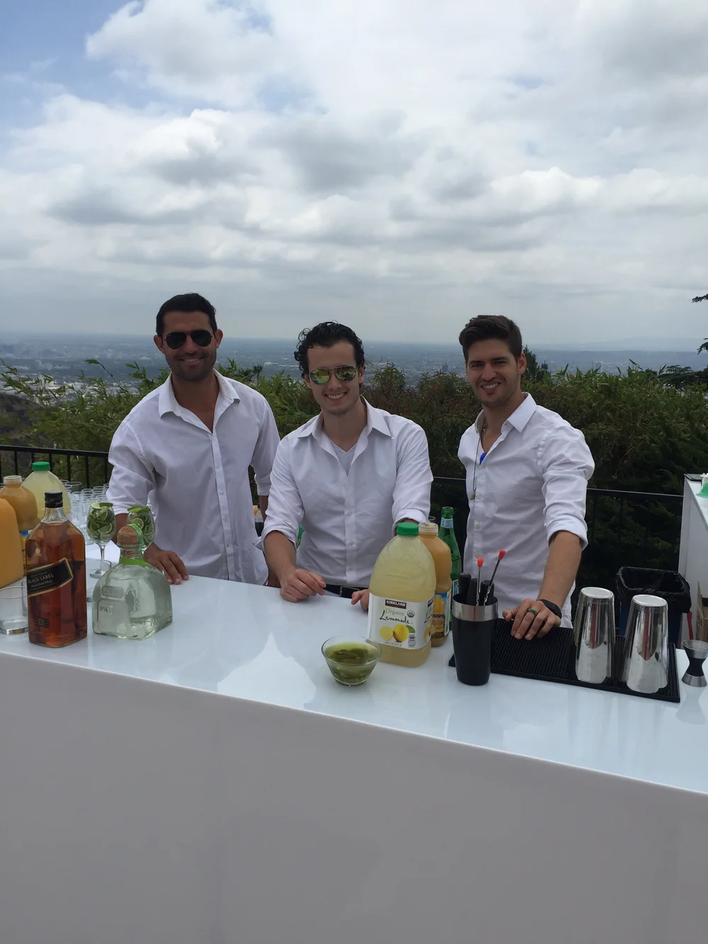 Three Platinum bartenders on service at a Los Angeles event