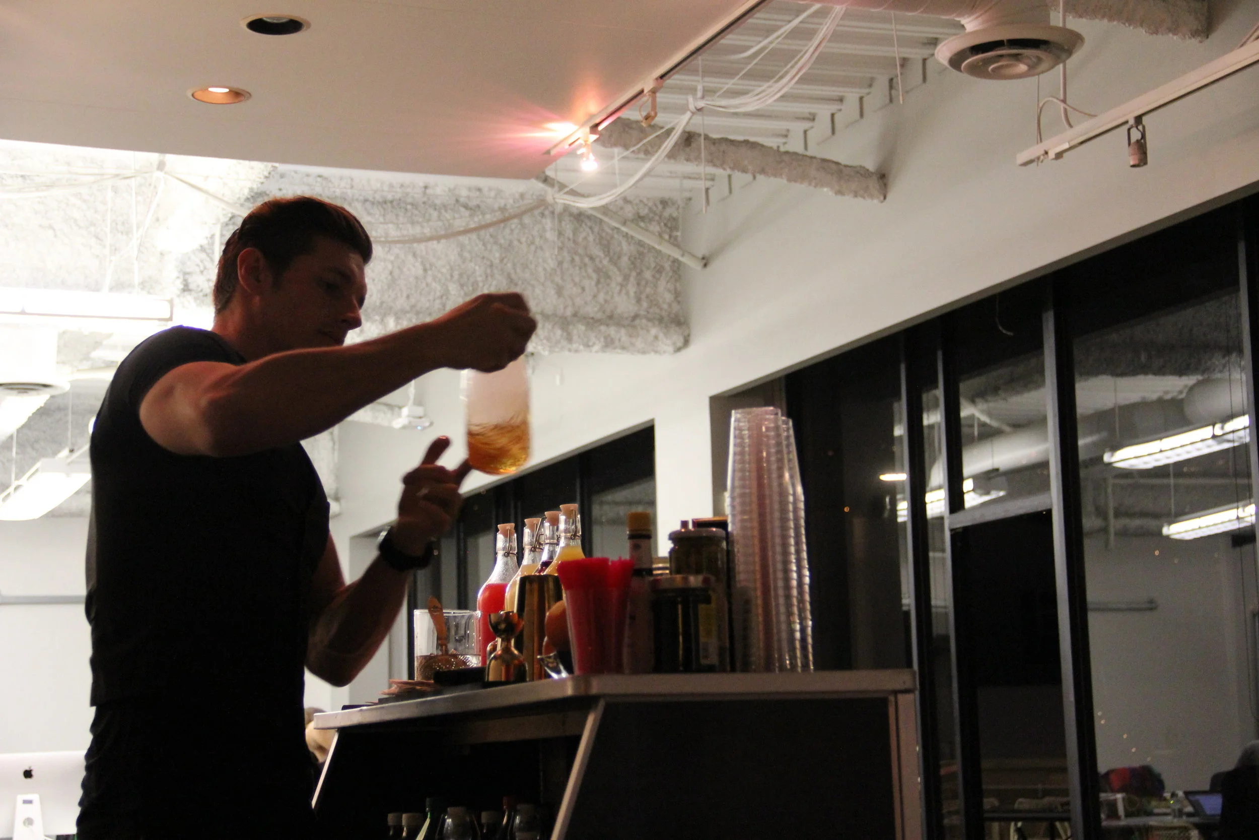 Professional Bartender - smoke infusing
