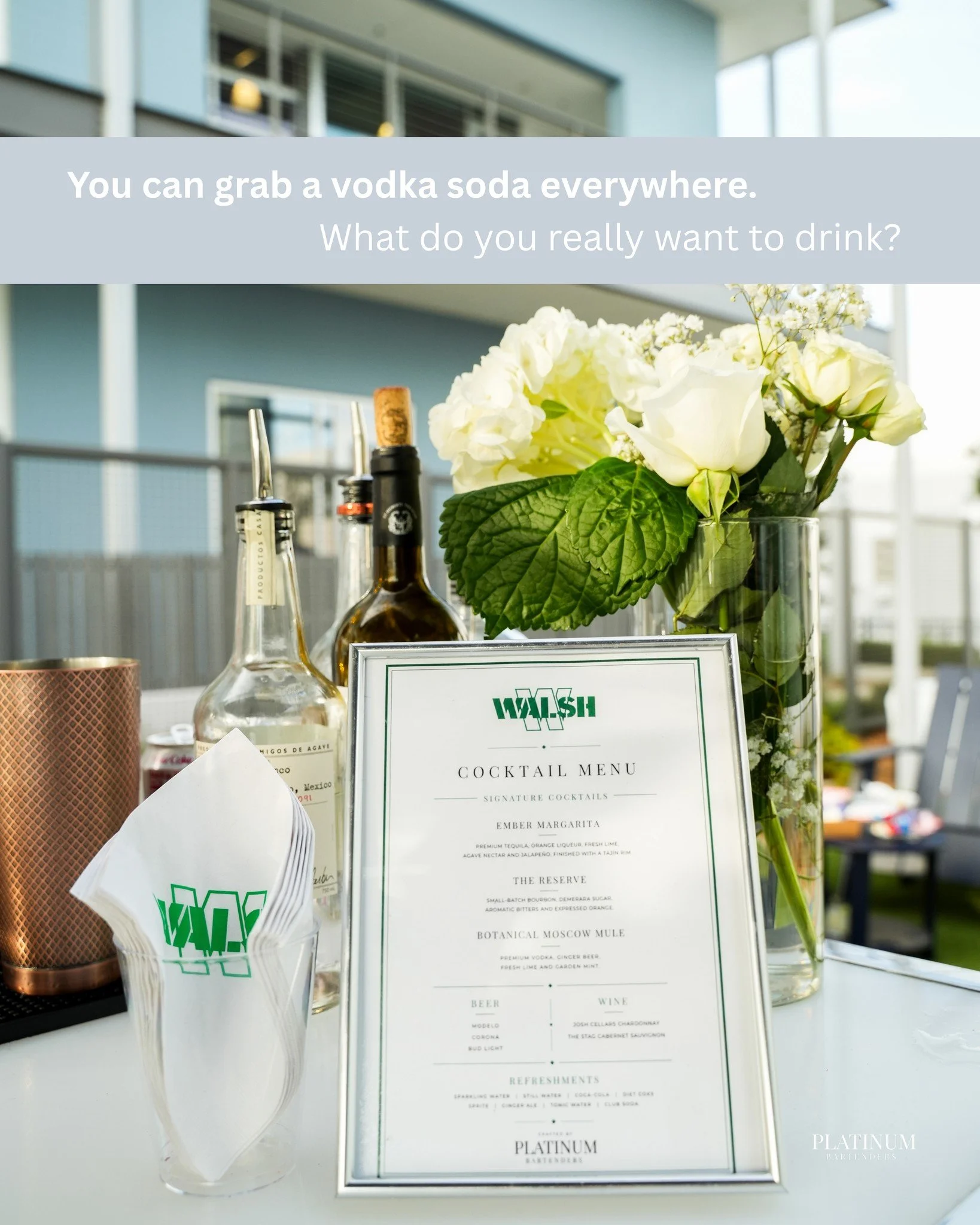 Your event. Your cocktails. Every unique event deserves its own unique drinks menu. 🍸

#corporateevents  #losangelesevents #eventplannerslosangeles  #eventproduction #cocktailmenu #drinksmenu