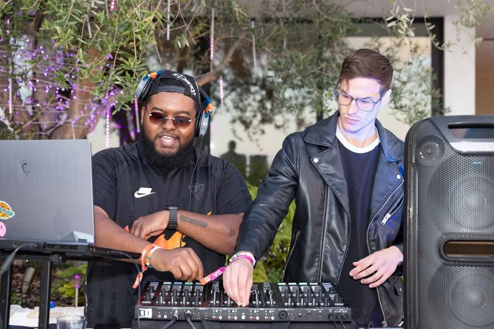 Platinum DJs playing an outdoor event in Los Angeles