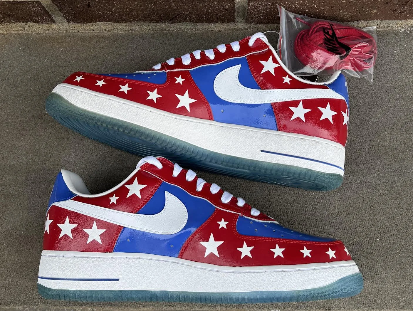 Nike Air Force 1 Premium Varsity Royal / White Varsity Red (Size 