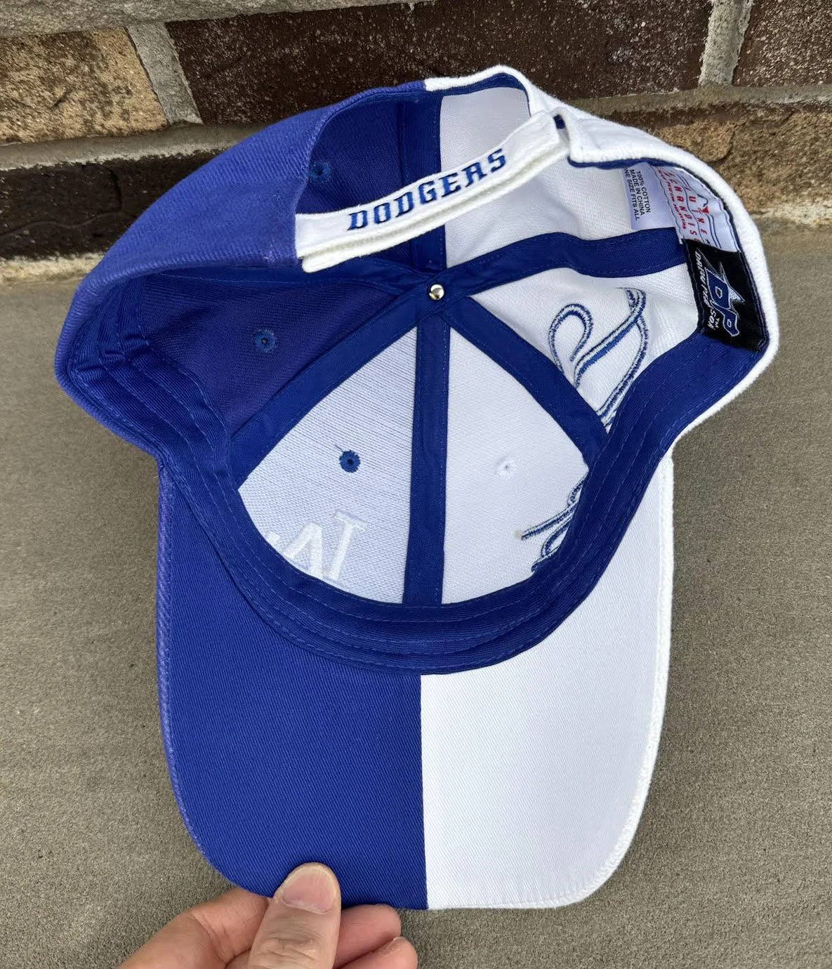 inside of Dodgers Cap.jpg