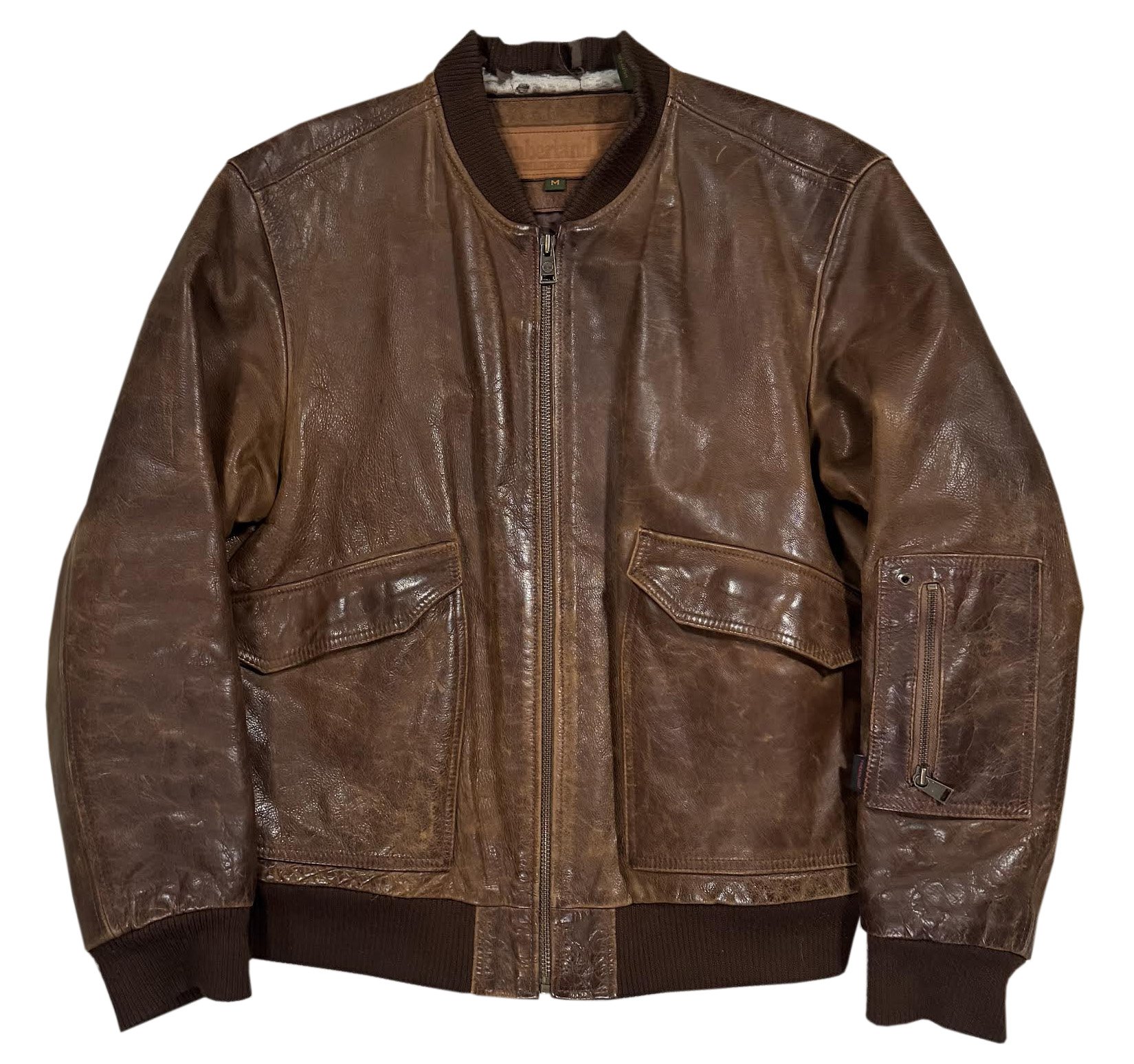 Timberland Brown Leather Jacket.jpg
