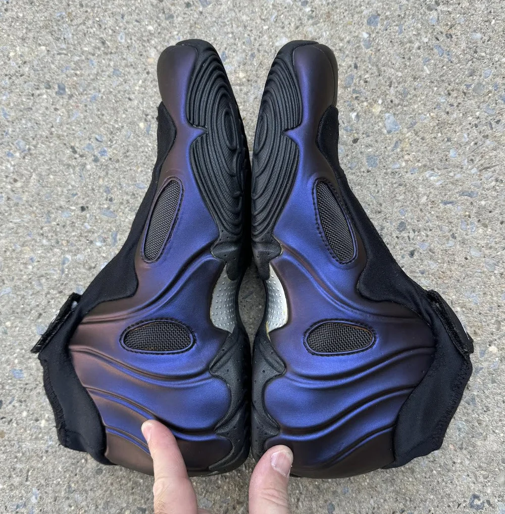 Nike Flightposite Black / Eggplant Metallic Silver (Size 8.5  display picture 3