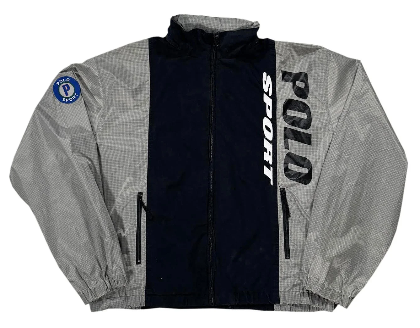 Vtg Polo Sport Grey black windbreaker.jpg