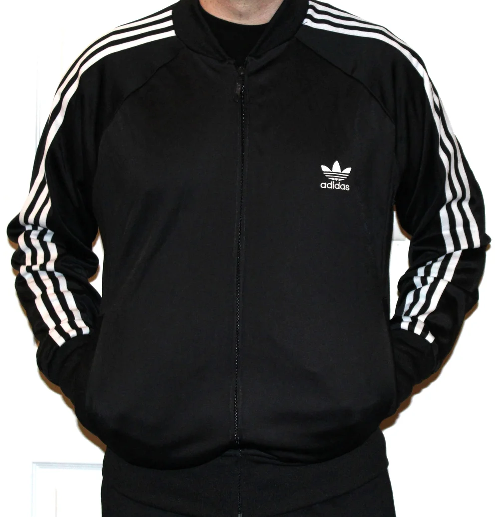 Adidas Originals Superstar Black White Nylon Track Jacket NWT (Size L)   RootsBK