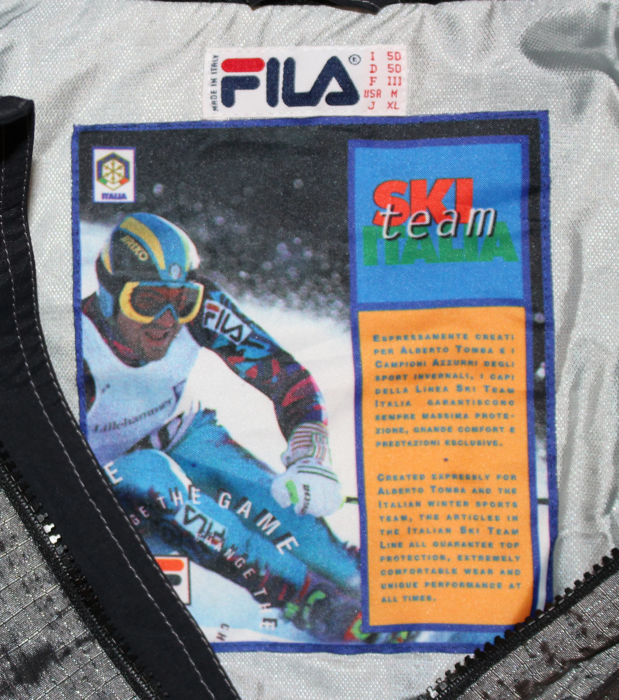 vintage fila ski jacket