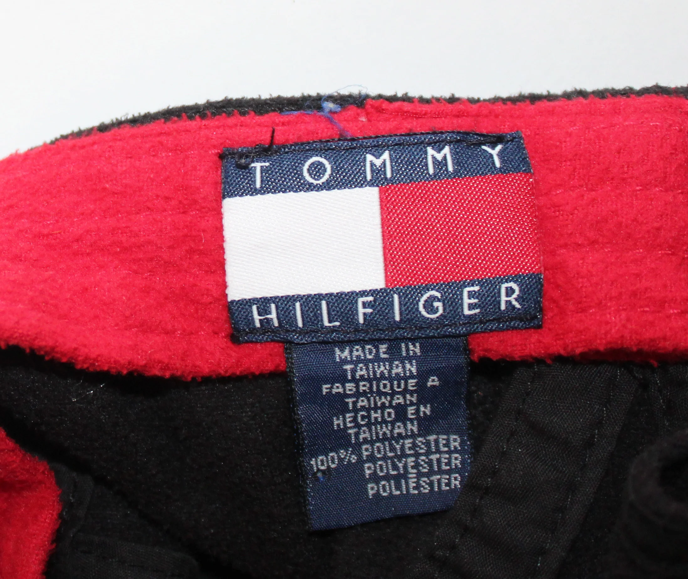 Vintage 90s Tommy Hilfiger 5 panel fleece hat