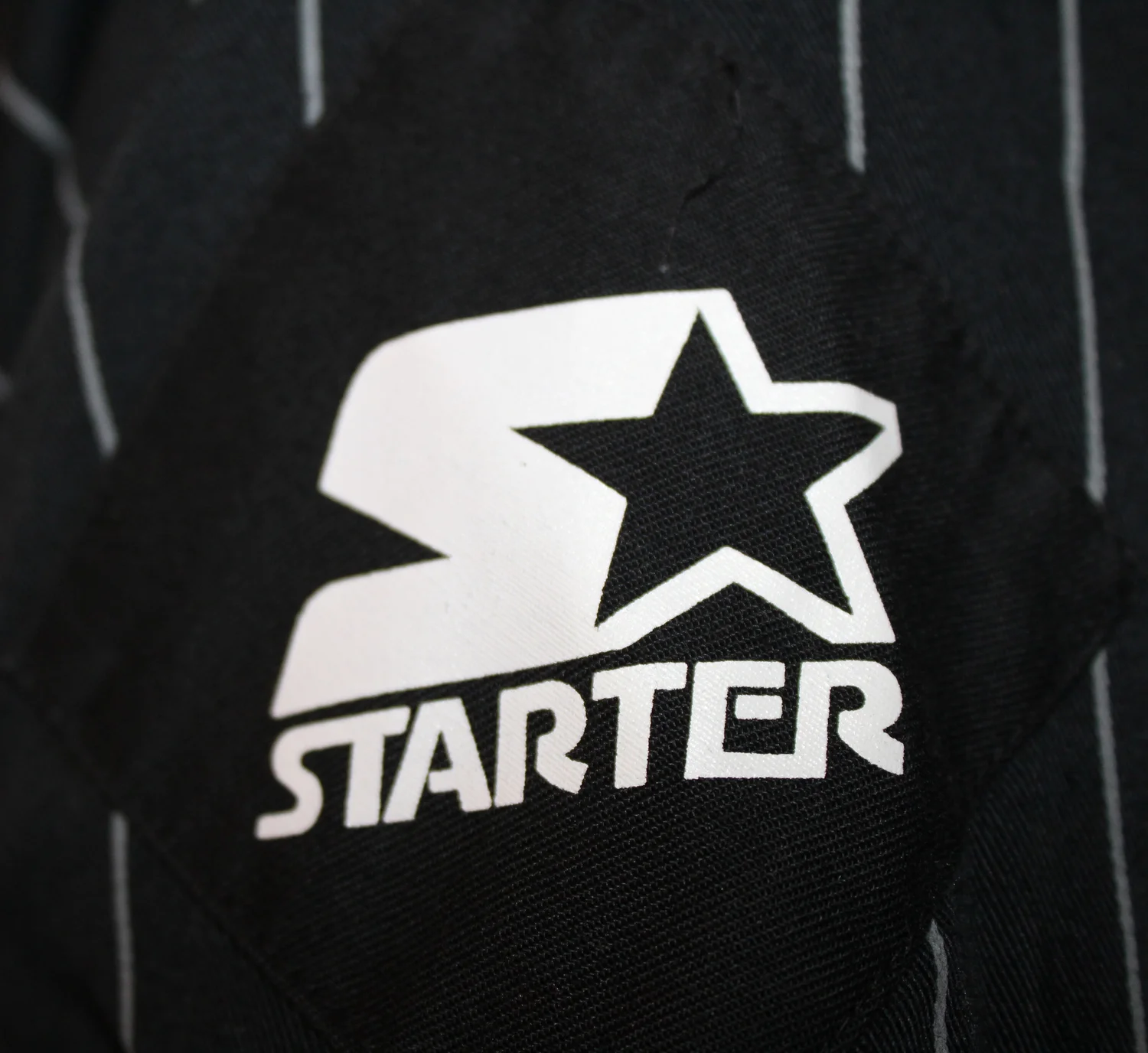 Vintage Starter Los Angeles Raiders Pinstripe Jersey (Size L 