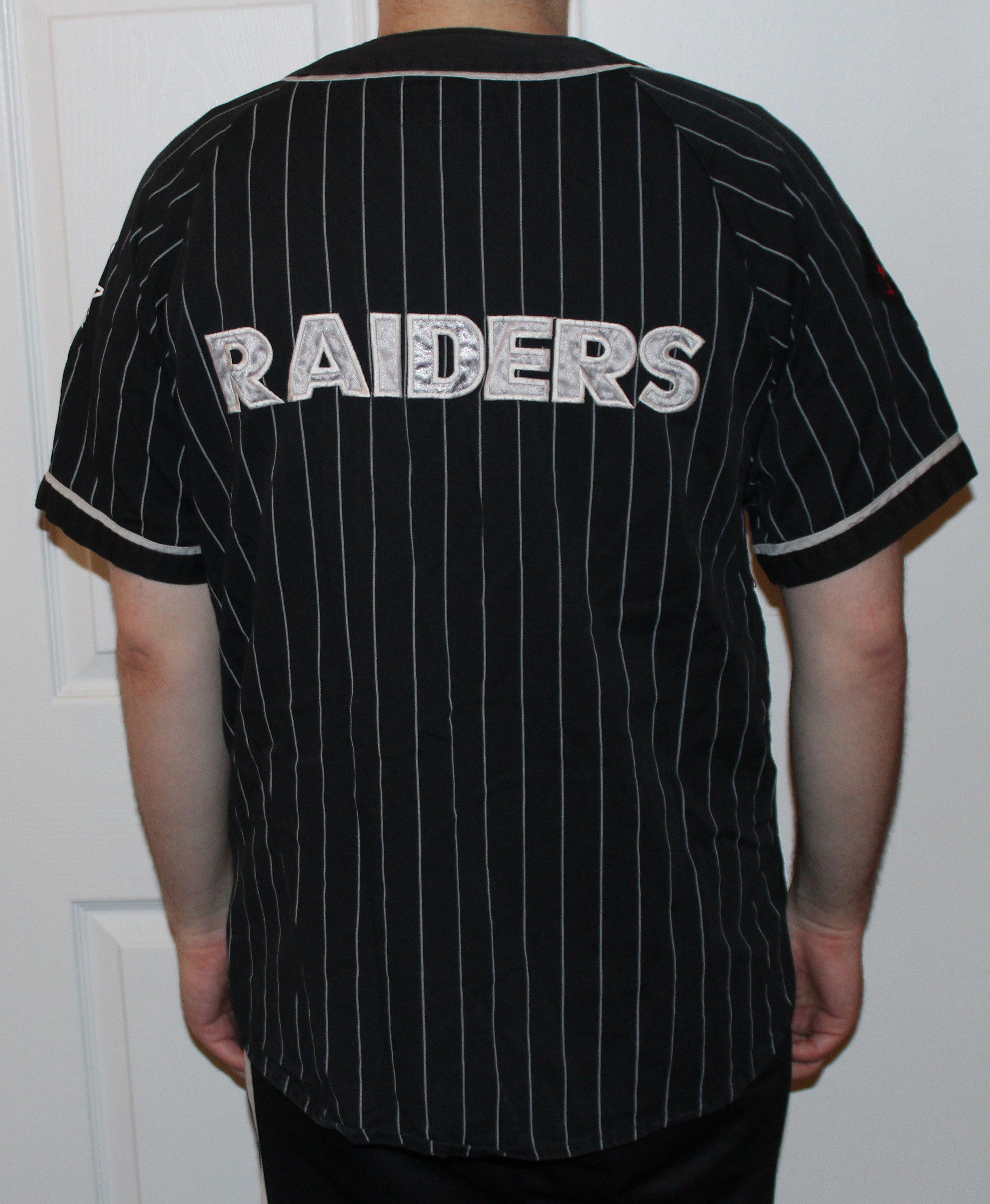 raiders pinstripe jersey