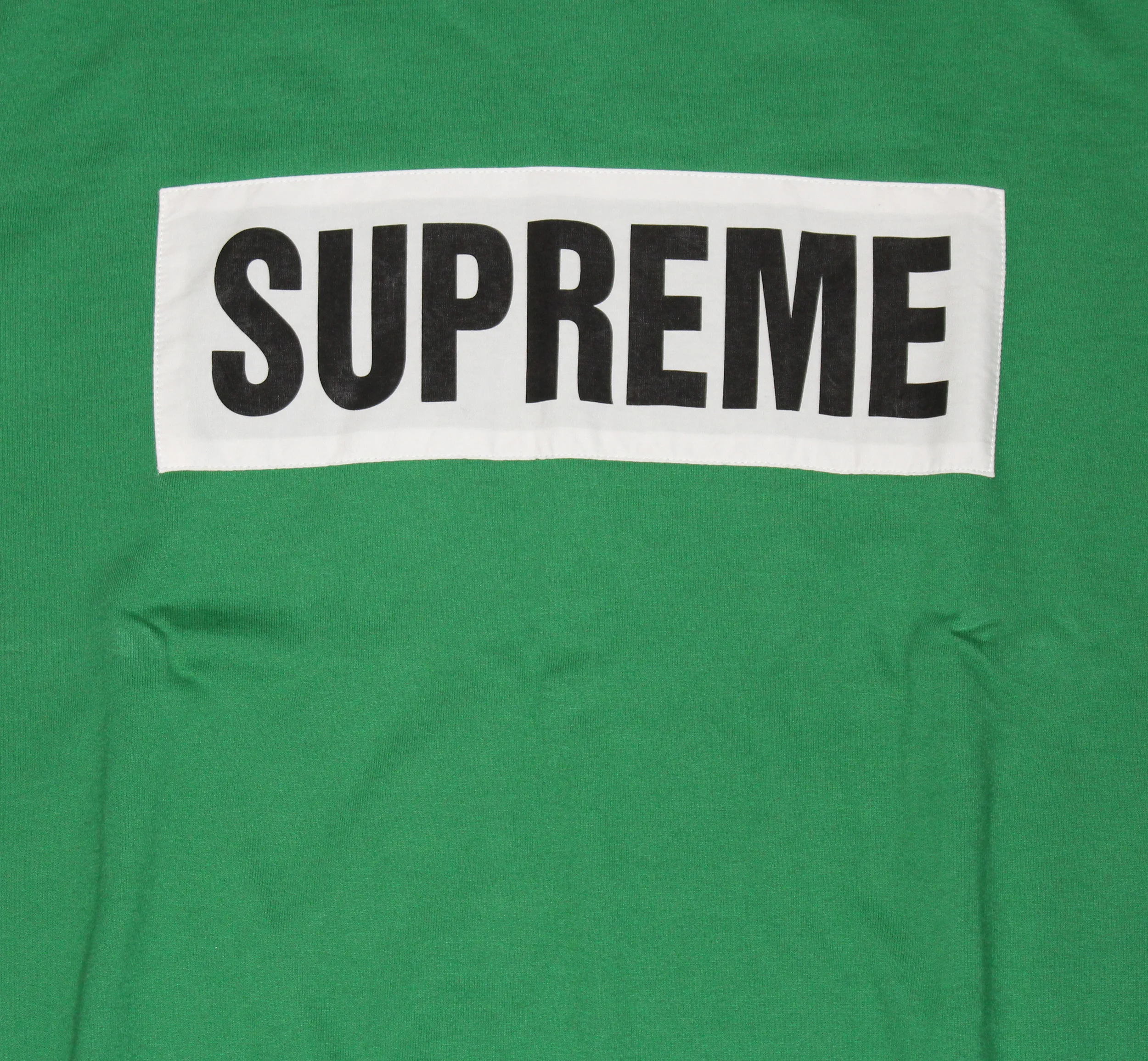 2014 Supreme Kelly Green Spell out crew neck sweatshirt
