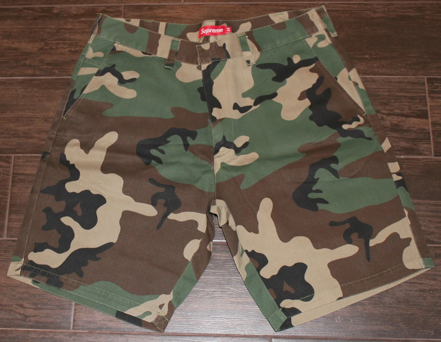 Supreme Army Camo Shorts (Size 34) — RootsBK