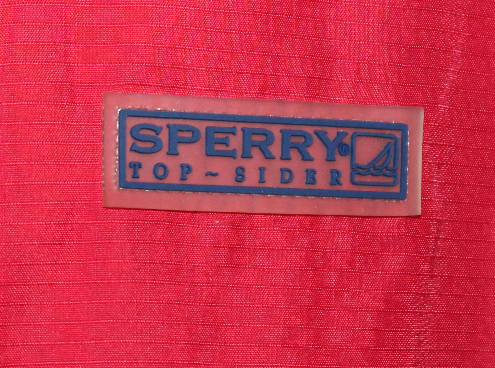 Vintage 90s Sperry Top-Siders red 1/2 zip windbreaker