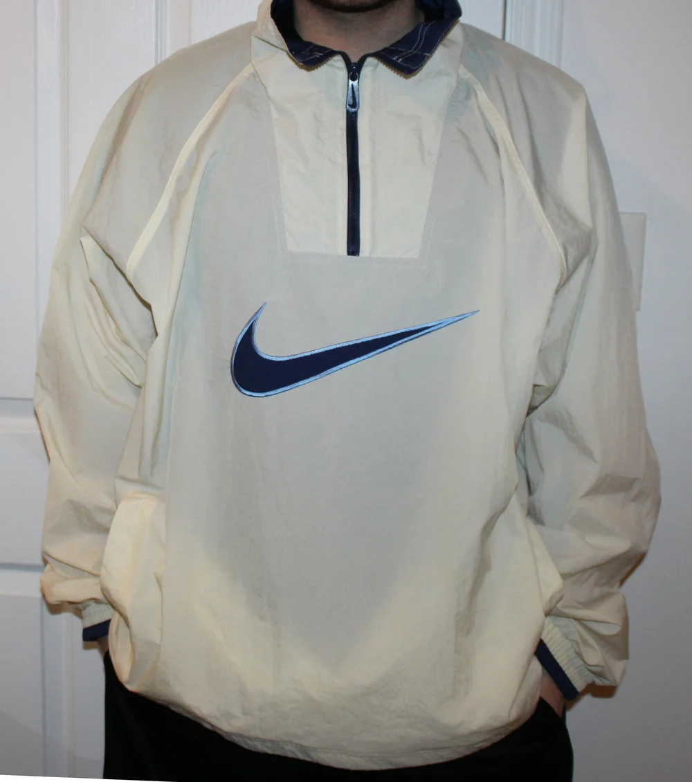 Vintage Nike Large Swoosh 1/4 Zip Pullover (Size XXXL) — RootsBK