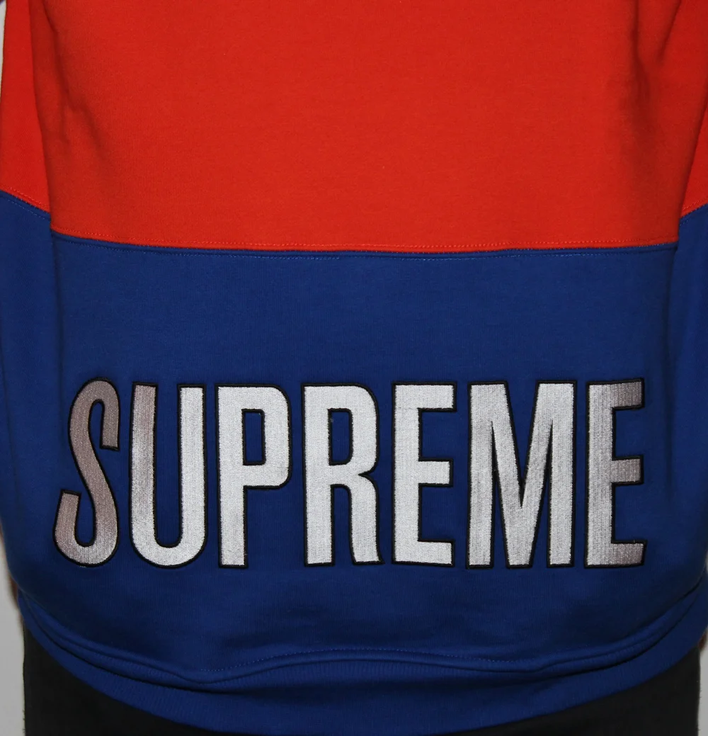supreme champion hoodie blue