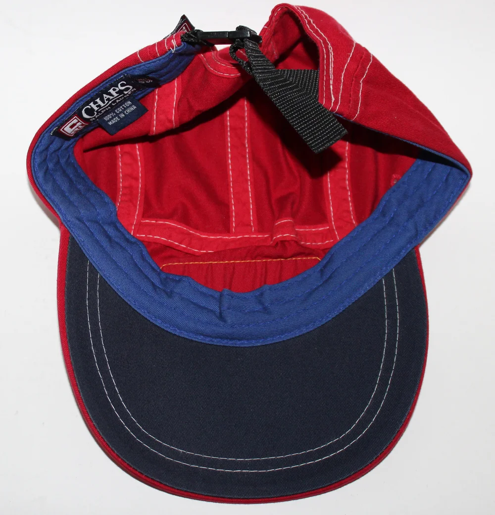 Vintage Chaps Ralph Lauren Red Panel Hat — RootsBK