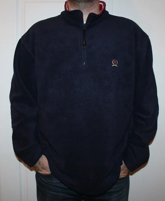 Vintage Tommy Hilfiger classic navy blue fleece 1/4 zip
