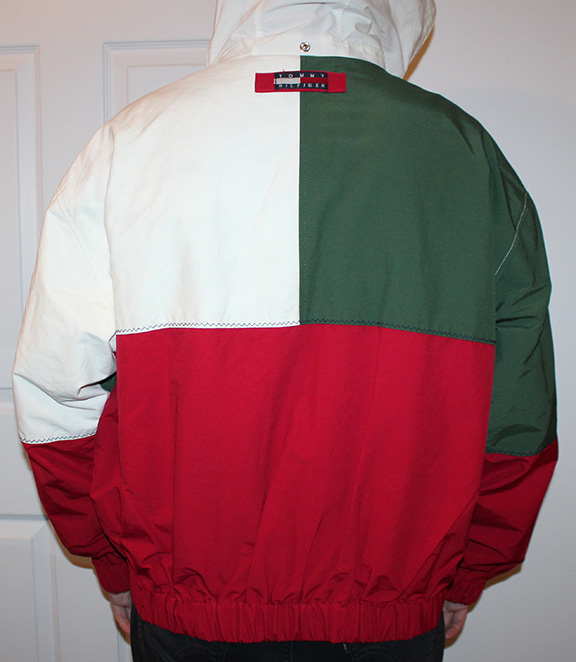 tommy hilfiger red and white jacket