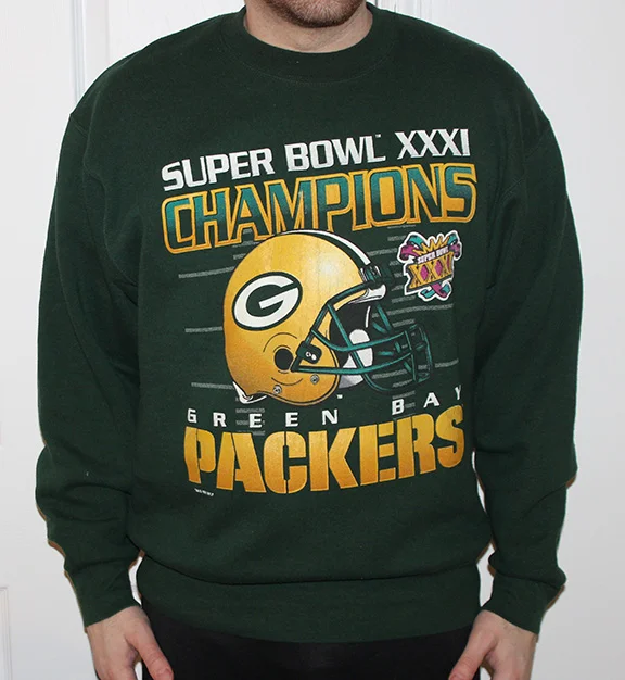 Vintage Green Bay Packers Superbowl XXXI Champions crew neck