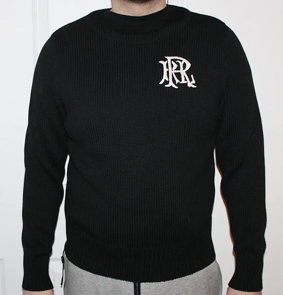Double RL Ralph Lauren classic logo black and white sweater