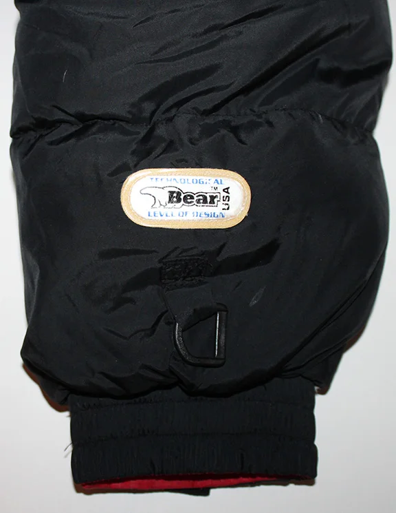 Vintage Bear USA Expedition Red / Black Reversible Bubble Coat (Size