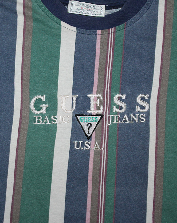 Vintage Guess Jeans Basic Jeans Striped T Shirt — Roots