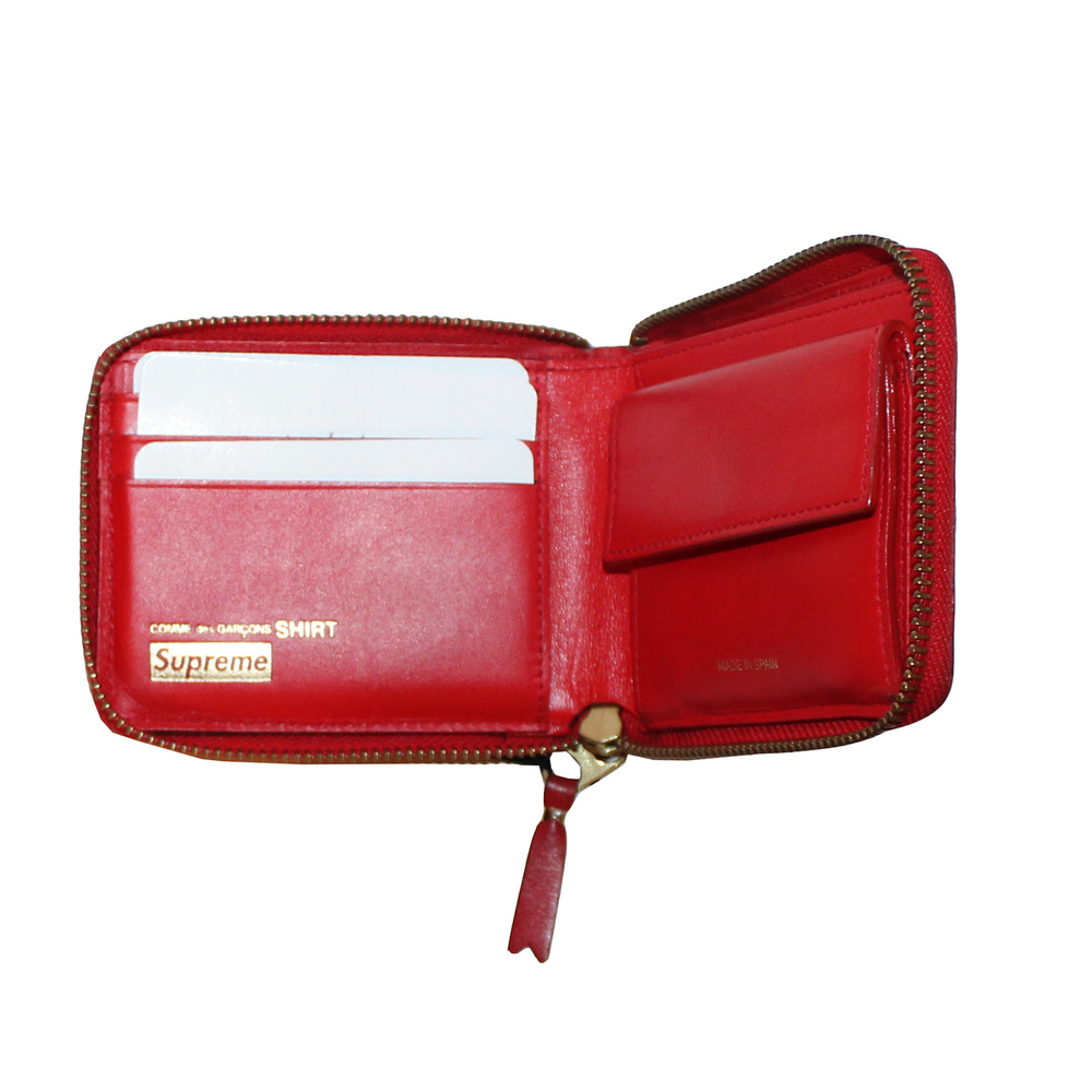 Supreme x Commes Des Garcons Red Zip Wallet — Roots