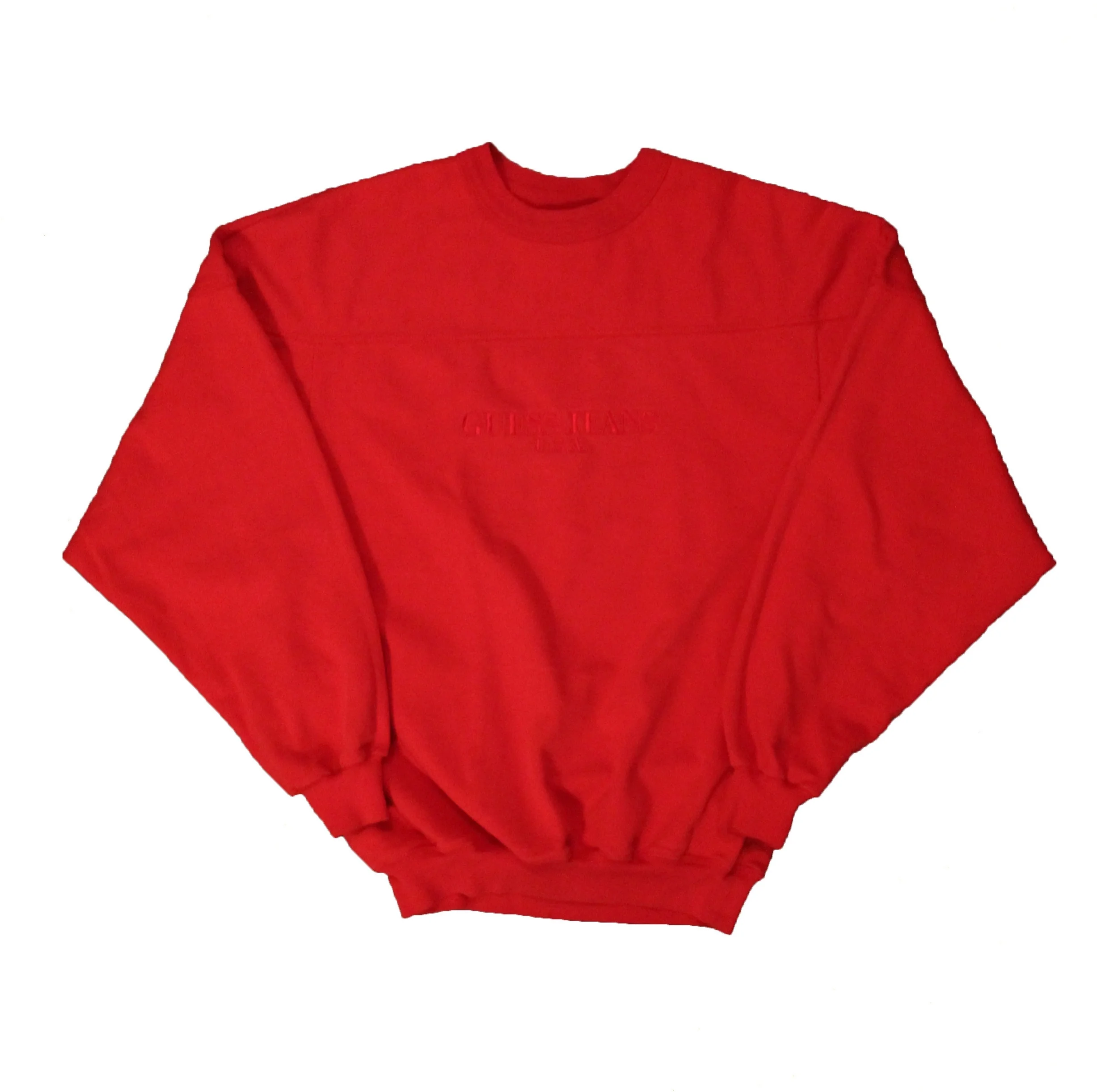 Vintage 90s Guess Jeans USA Red crew neck sweatshirt