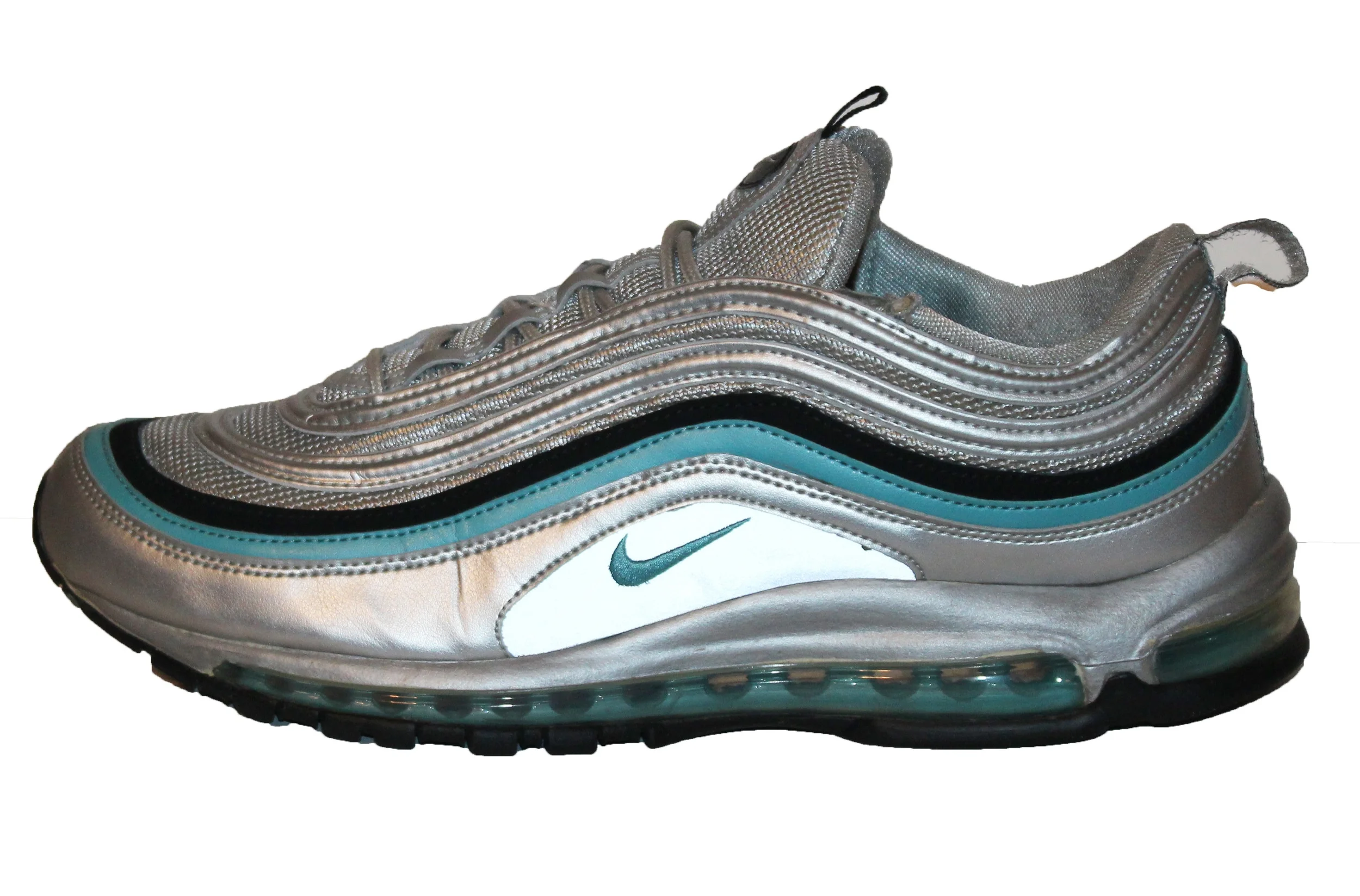 Nike Air Max 97 silver, blue and 3m