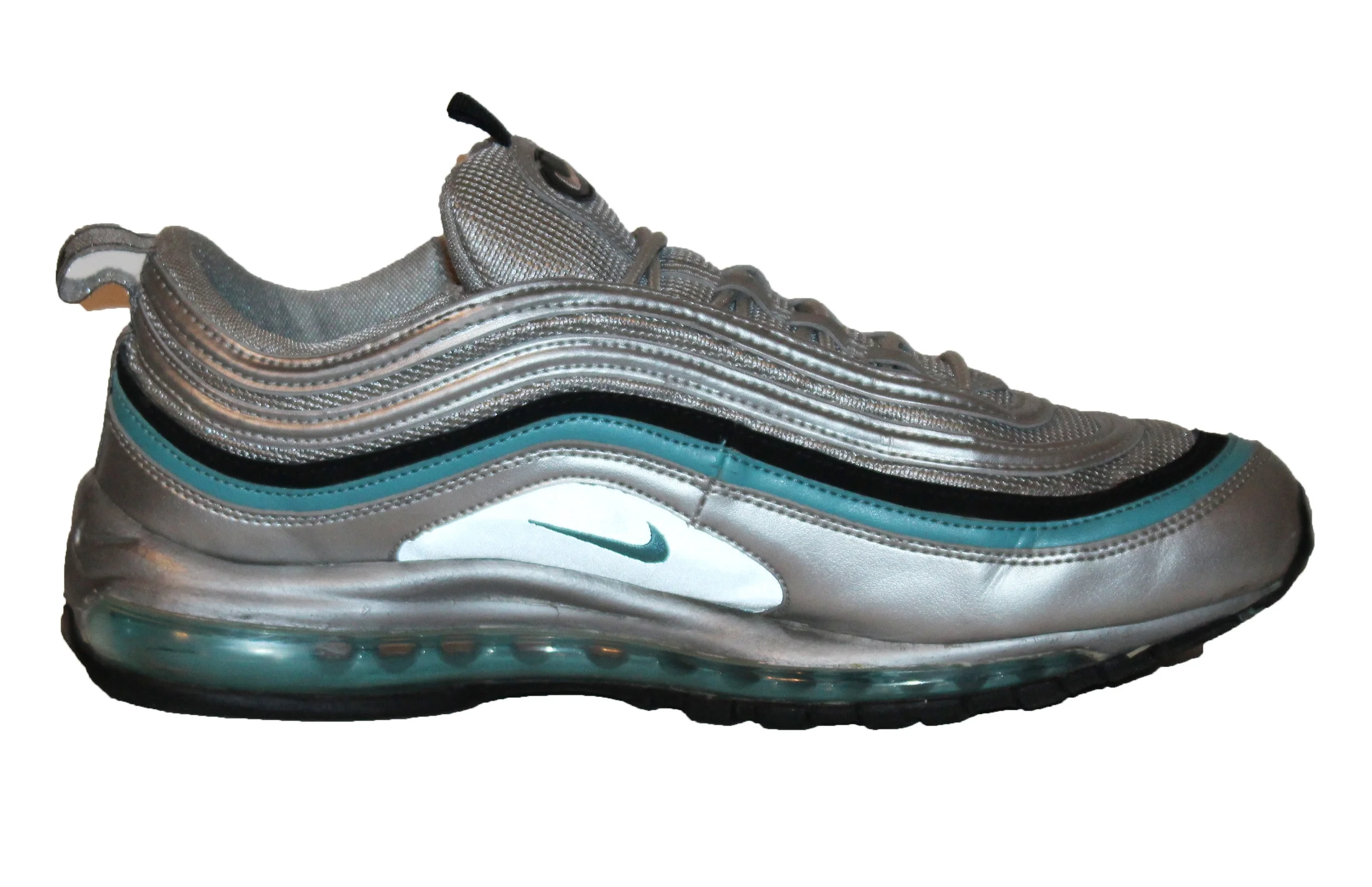 Nike Air Max 97 silver, blue and 3m