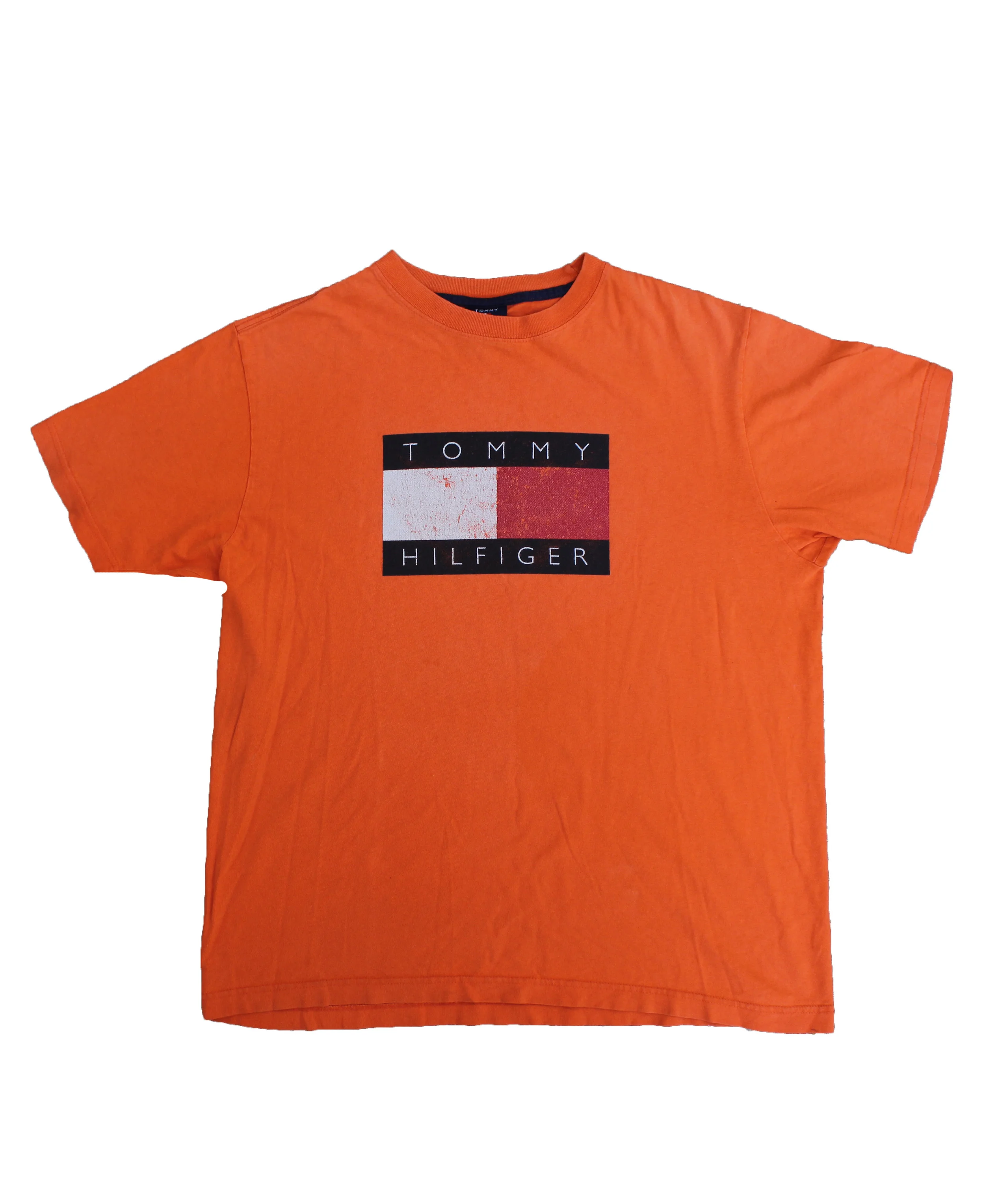 Vintage Tommy Hilfiger Orange Logo T Shirt (Size M) — Roots