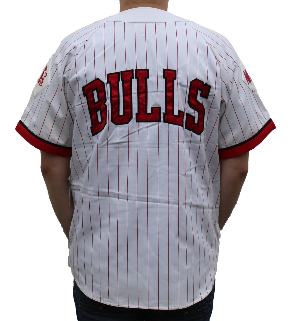 Vintage Starter Chicago Bulls Pinstripe Cotton Baseball Jersey (Size L) —  Roots