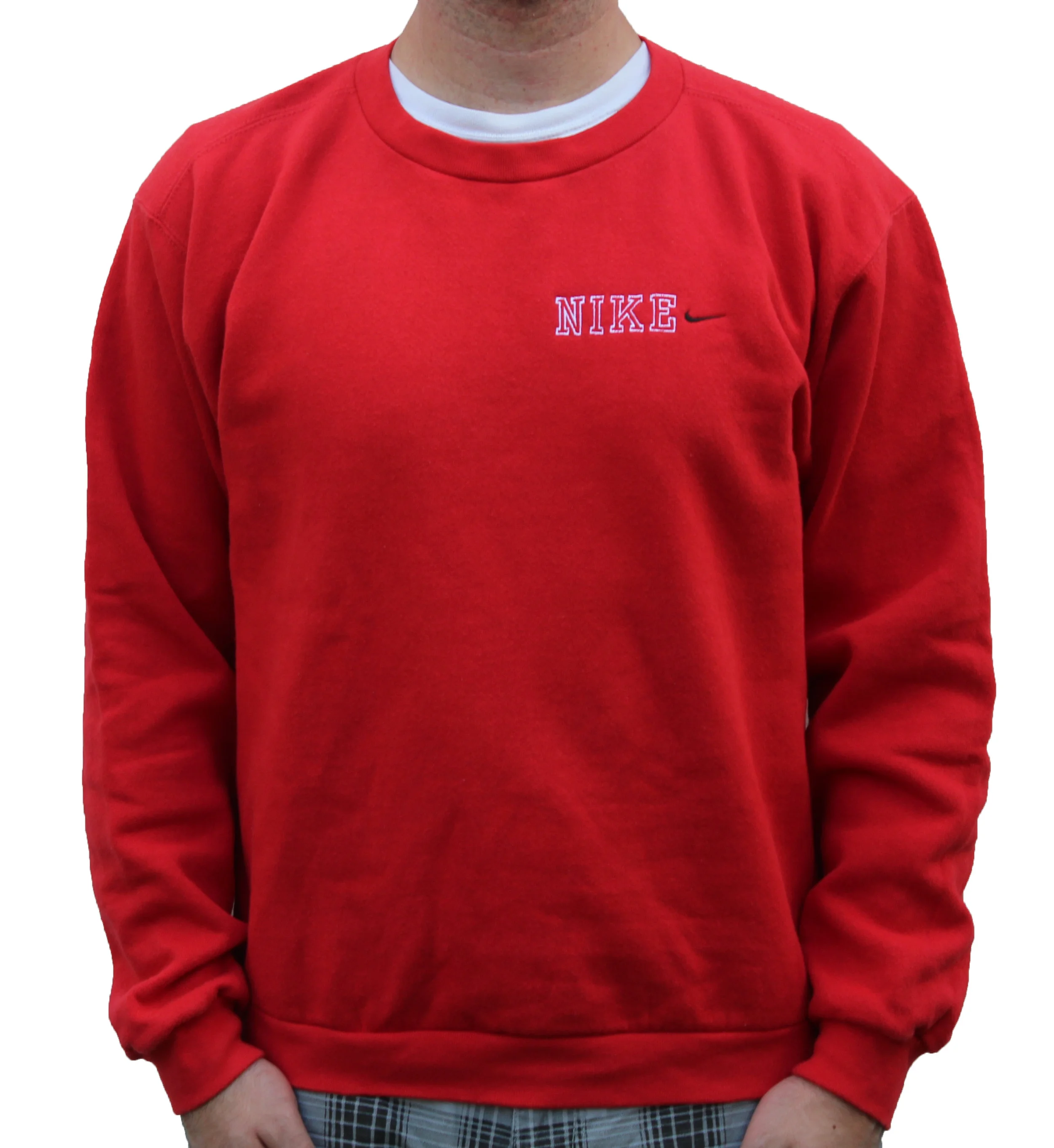 Vintage 90s Nike red crew neck sweatshirt.