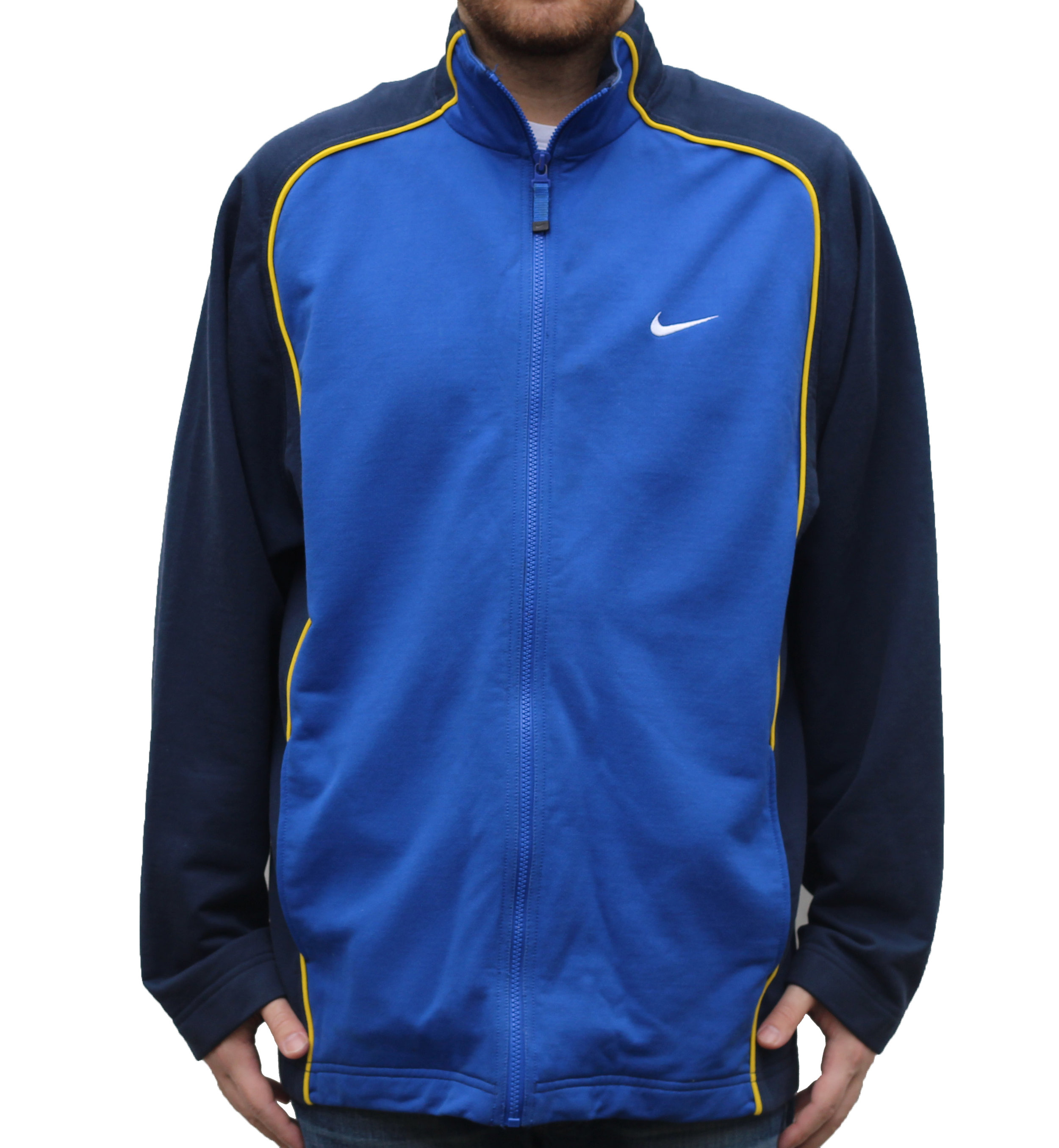 nike blue and yellow jacket