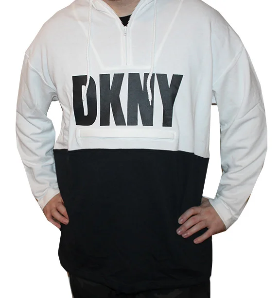 dkny black and white hoodie