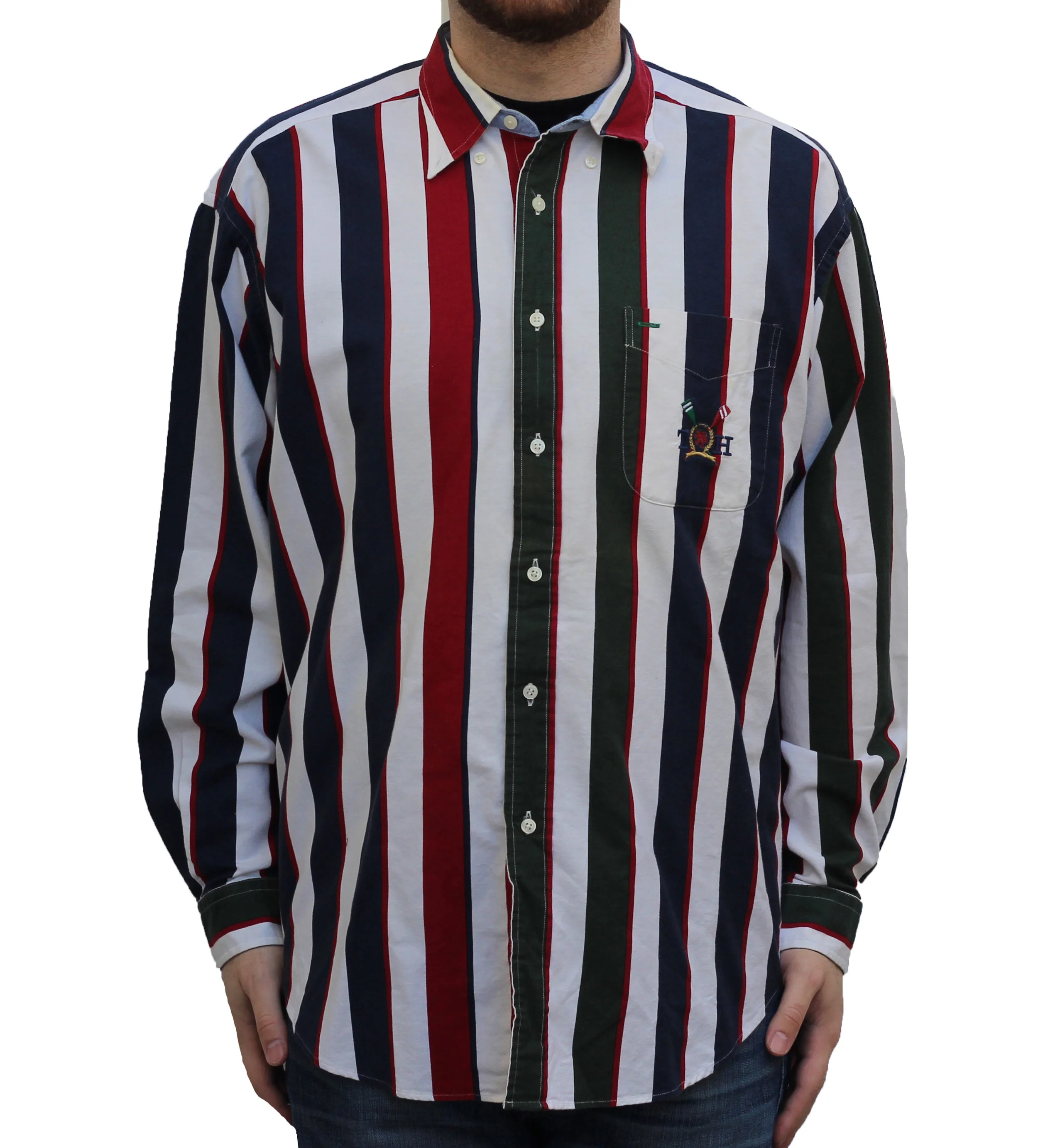 Vintage 90s Tommy Hilfiger button down striped shirt
