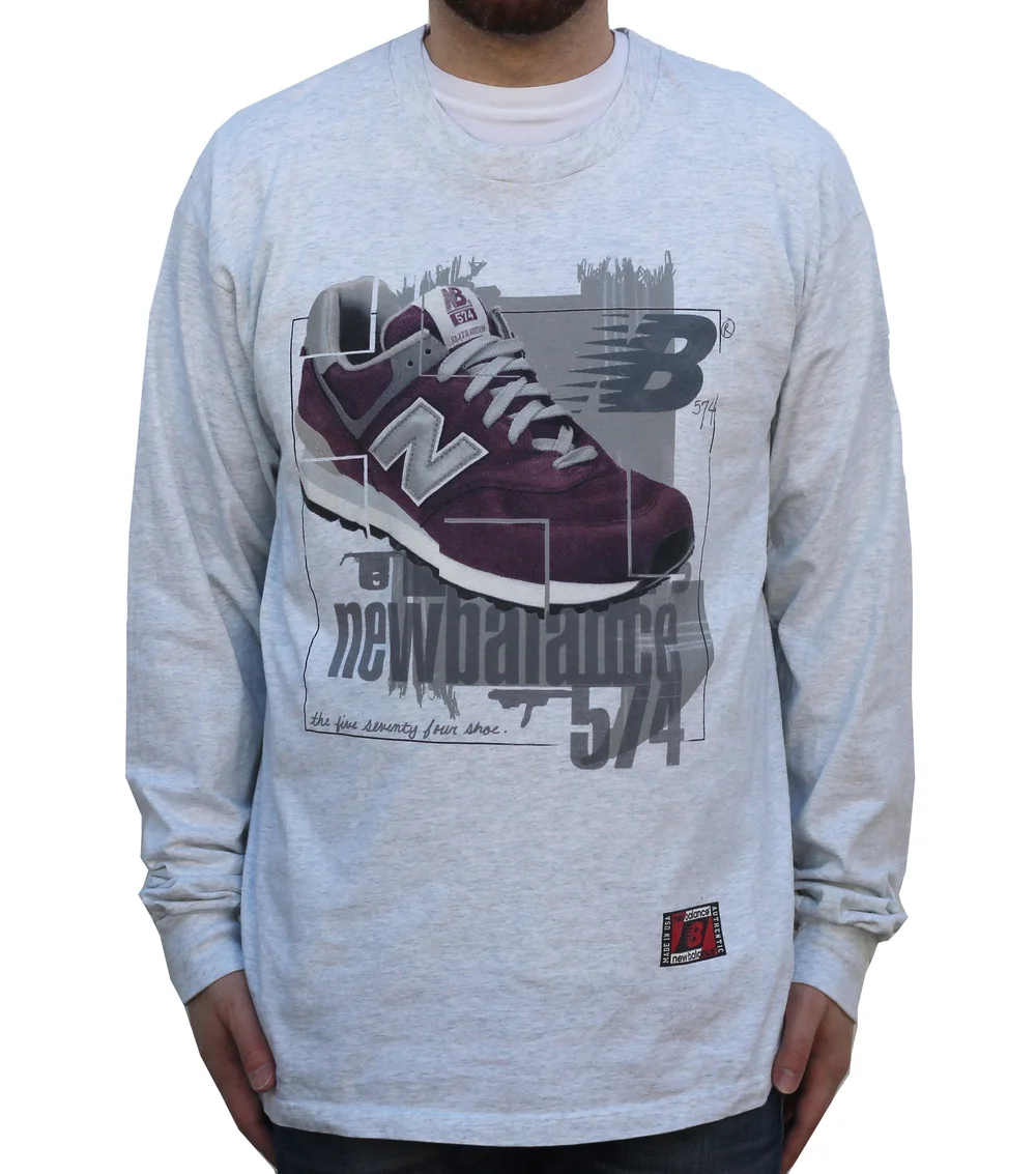 New Balance 574 Burgundy Matching T Shirt (Size XL) — RootsBK