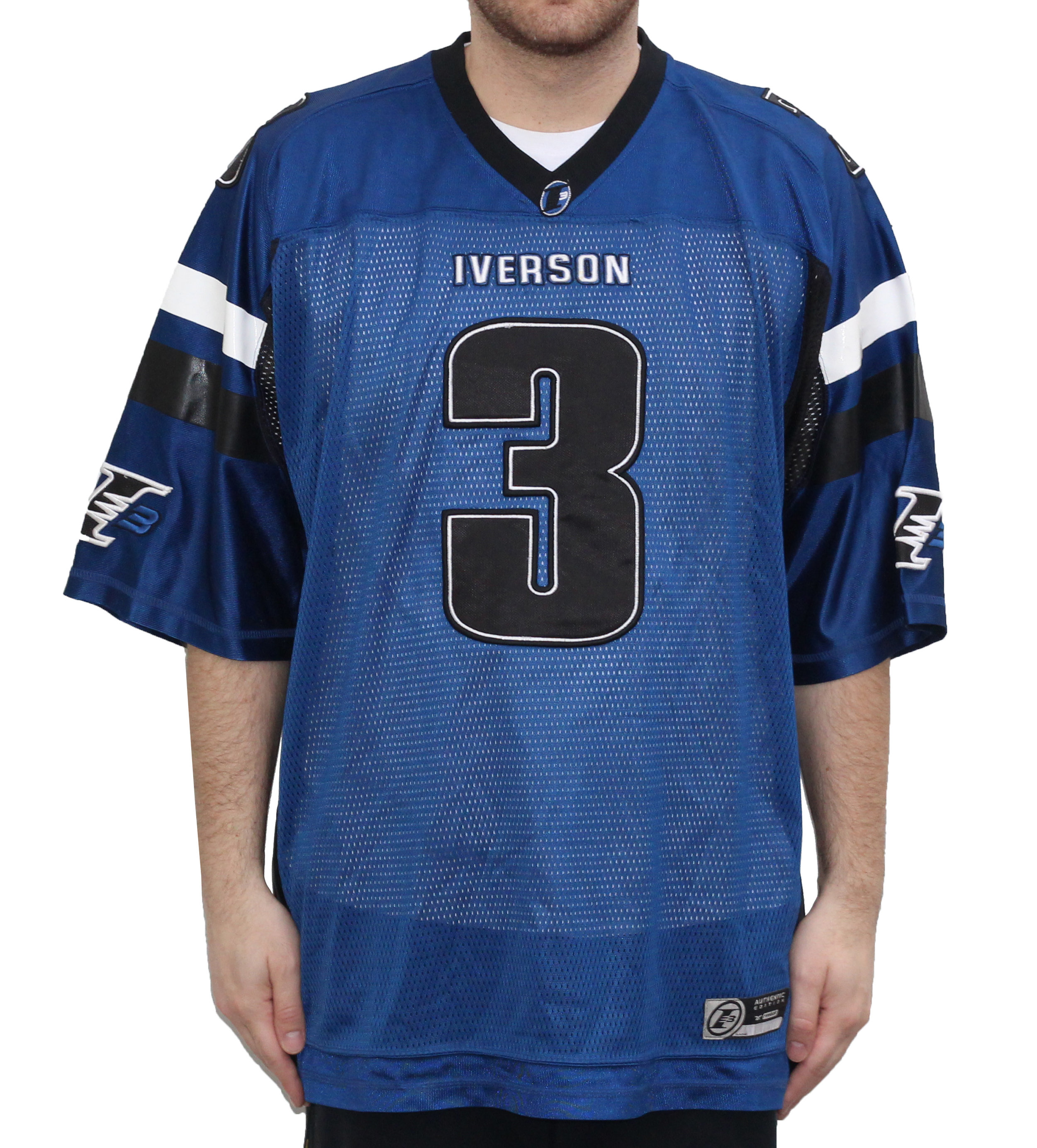 Copy of Reebok Iverson Football #3 blue jersey.