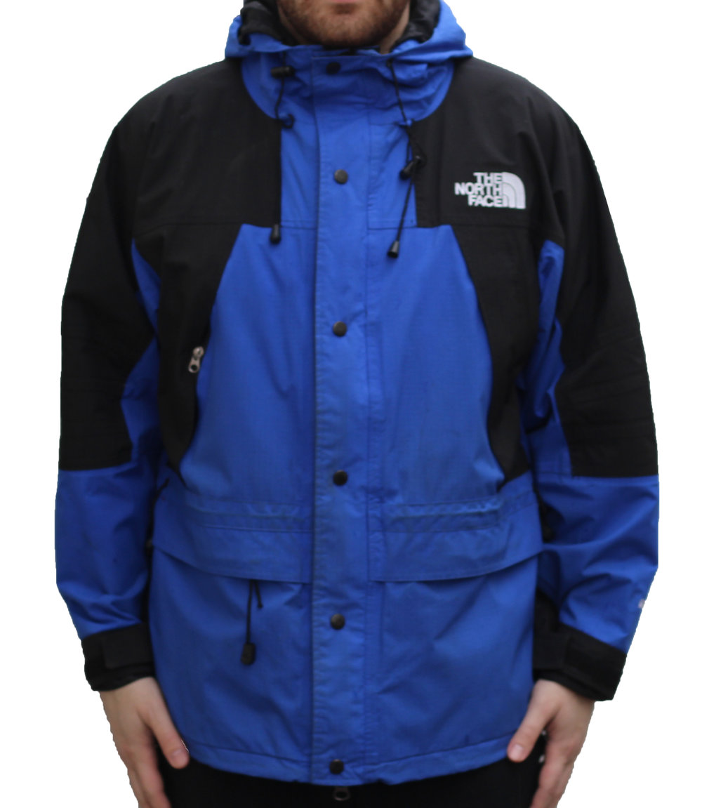 The North Face Summit Series Black Blue Gore Tex Jacket Size L Roots