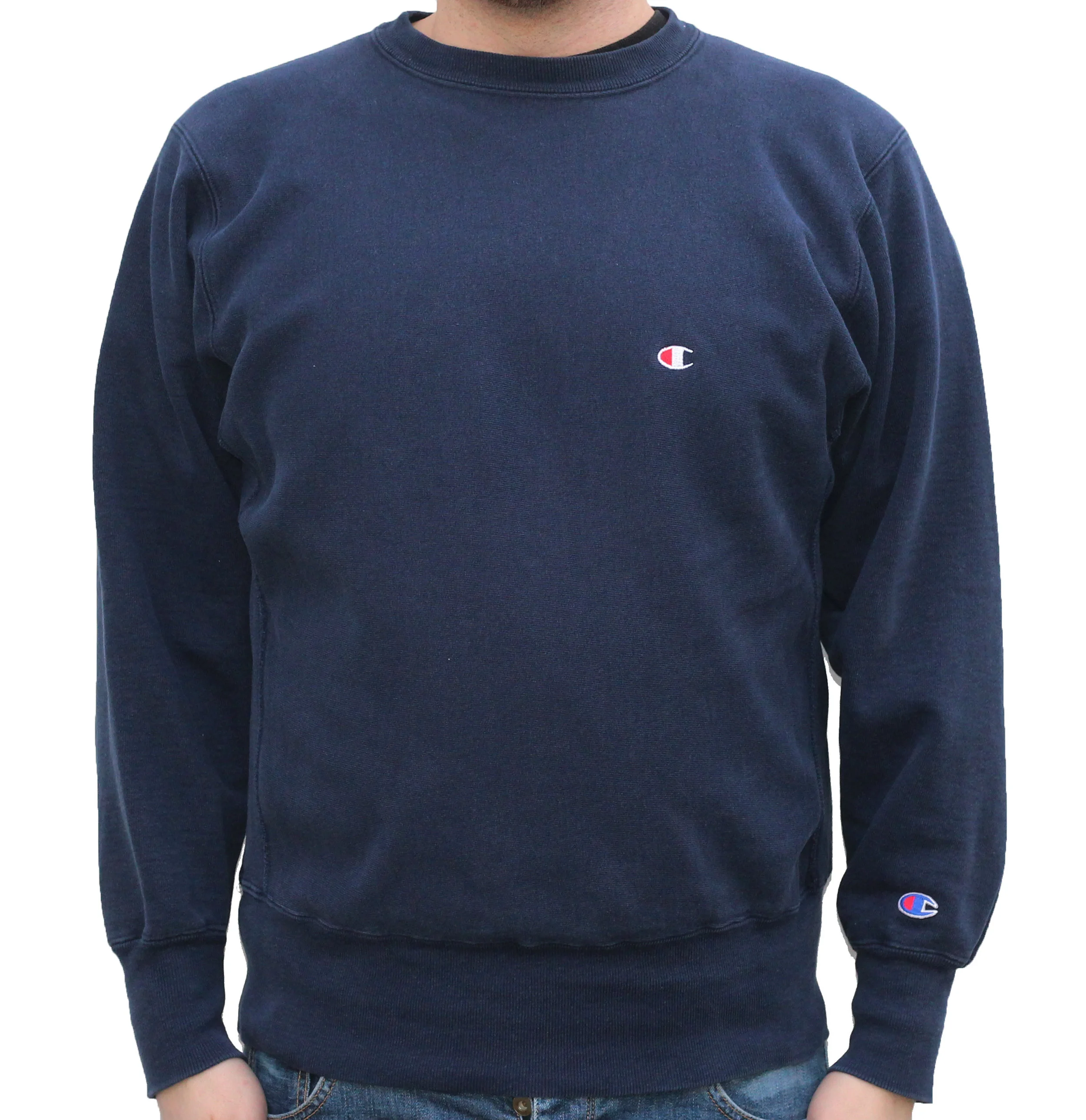 Vintage 90s Champion navy reverse weave crew neck