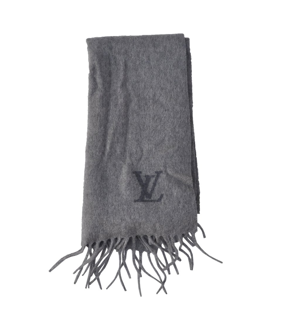 Louis Vuitton Grey Cashmere Scarf — Roots